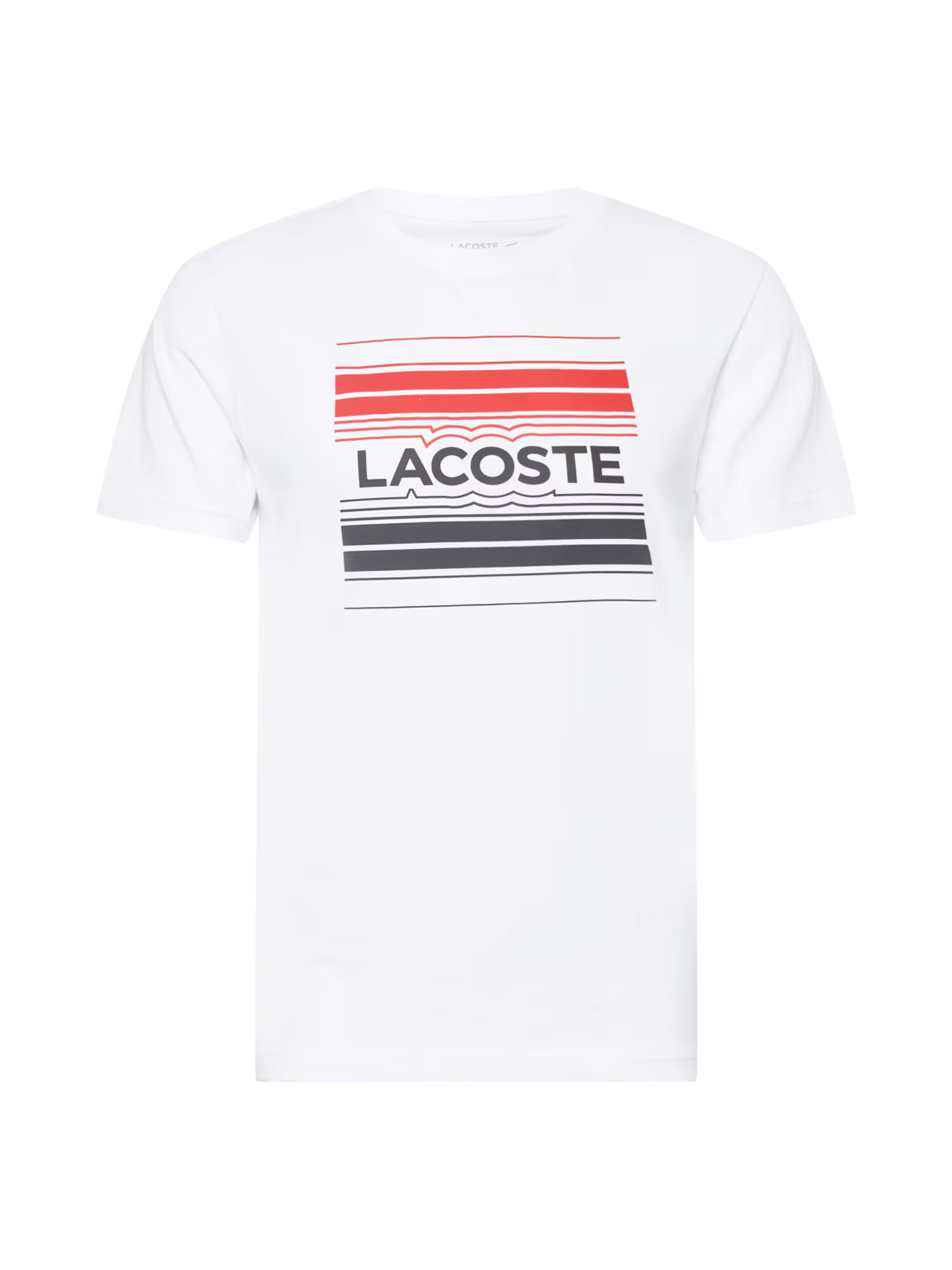 Lacoste Sport Funkcionalna majica bela / svetlo rdeča / črna - Pepit.si