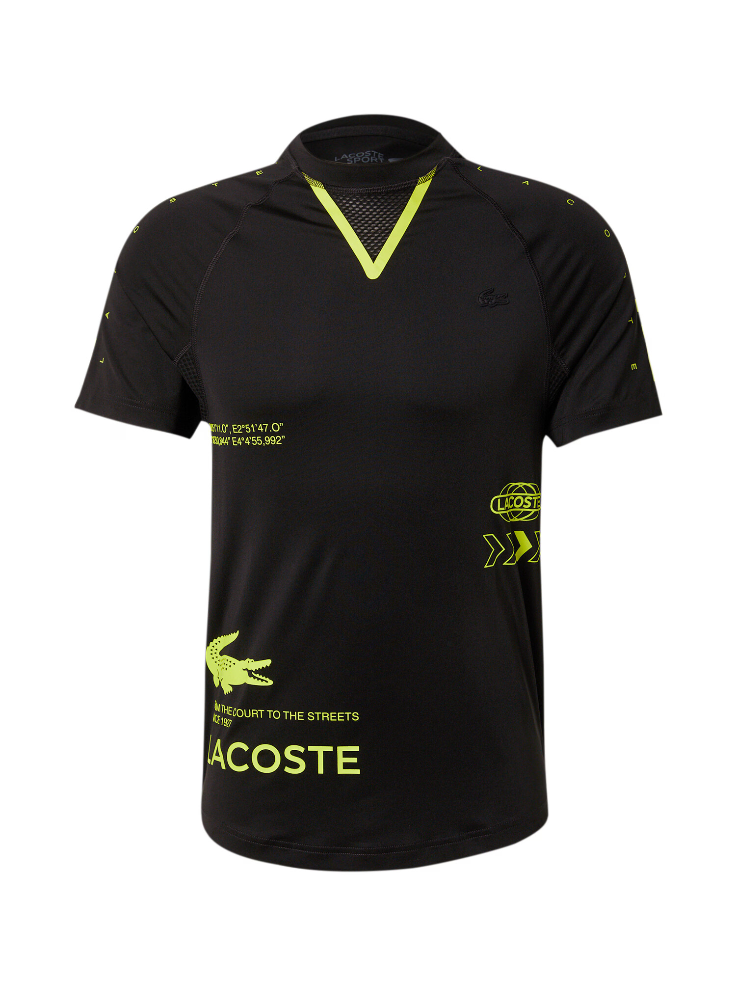 Lacoste Sport Funkcionalna majica neonsko rumena / črna - Pepit.si