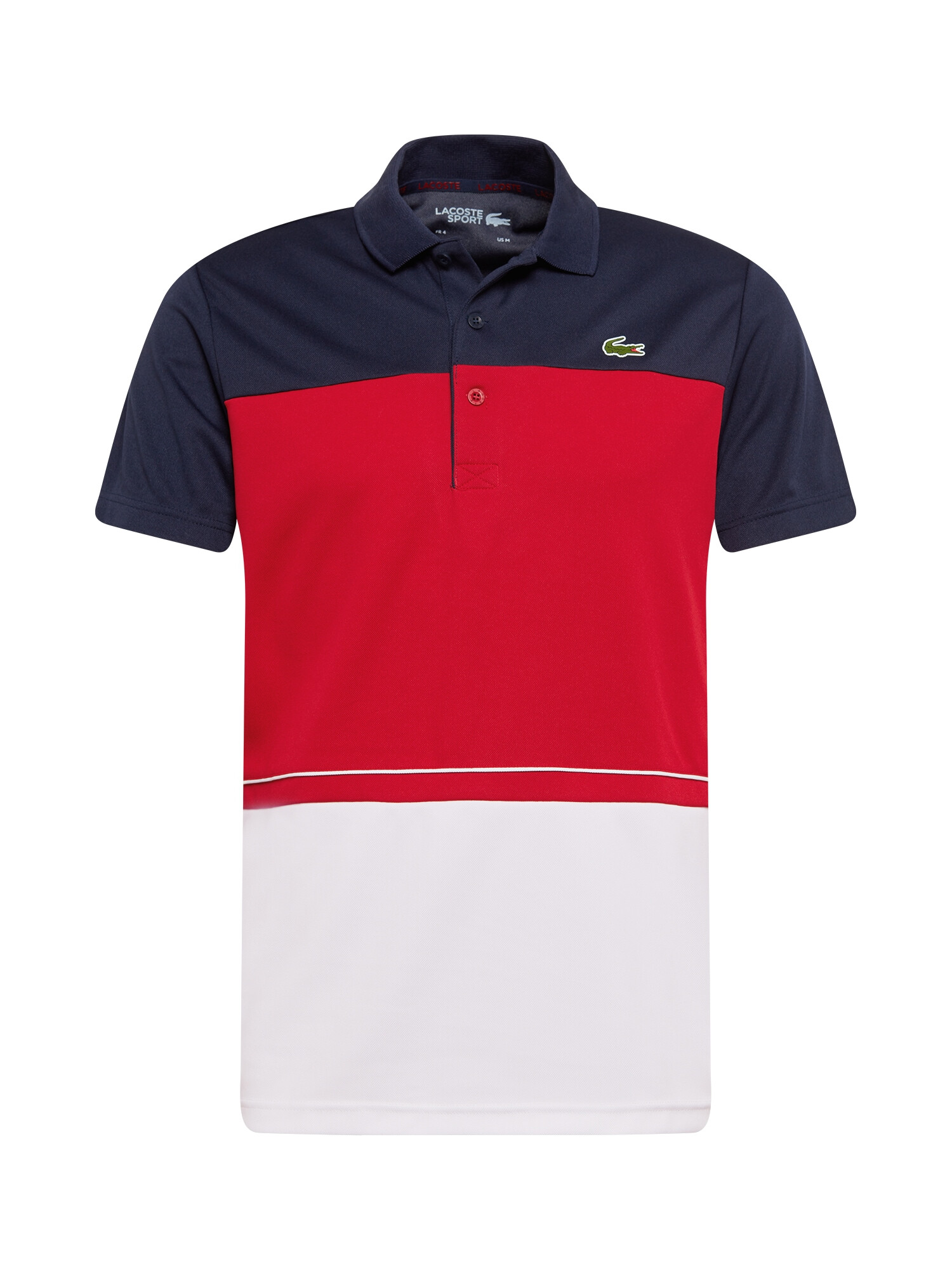 Lacoste Sport Sport-Shirt bela / rdeča / mornarska - Pepit.si