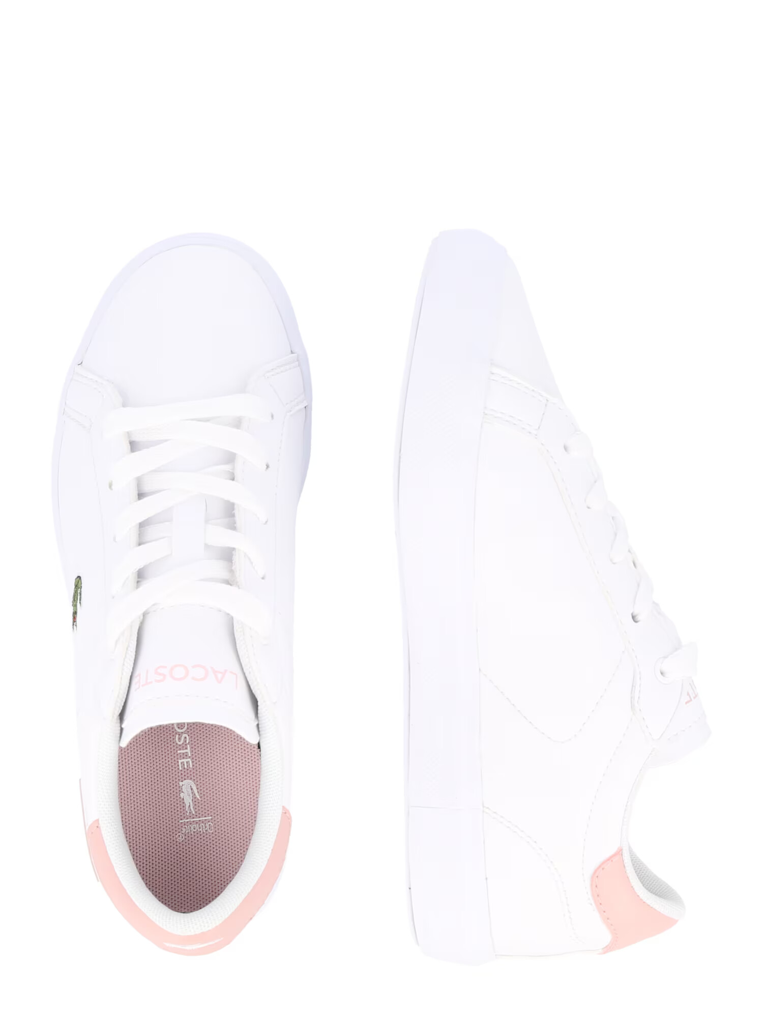 LACOSTE Superge rosé / bela - Pepit.si