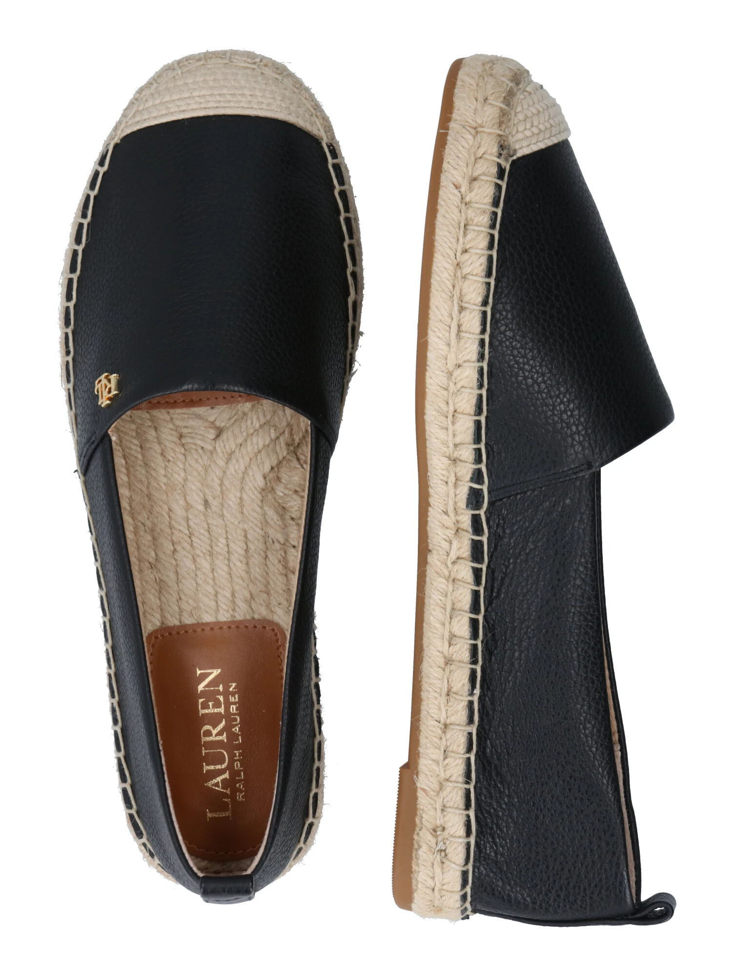 Lauren Ralph Lauren Espadrile bež / črna / bela - Pepit.si