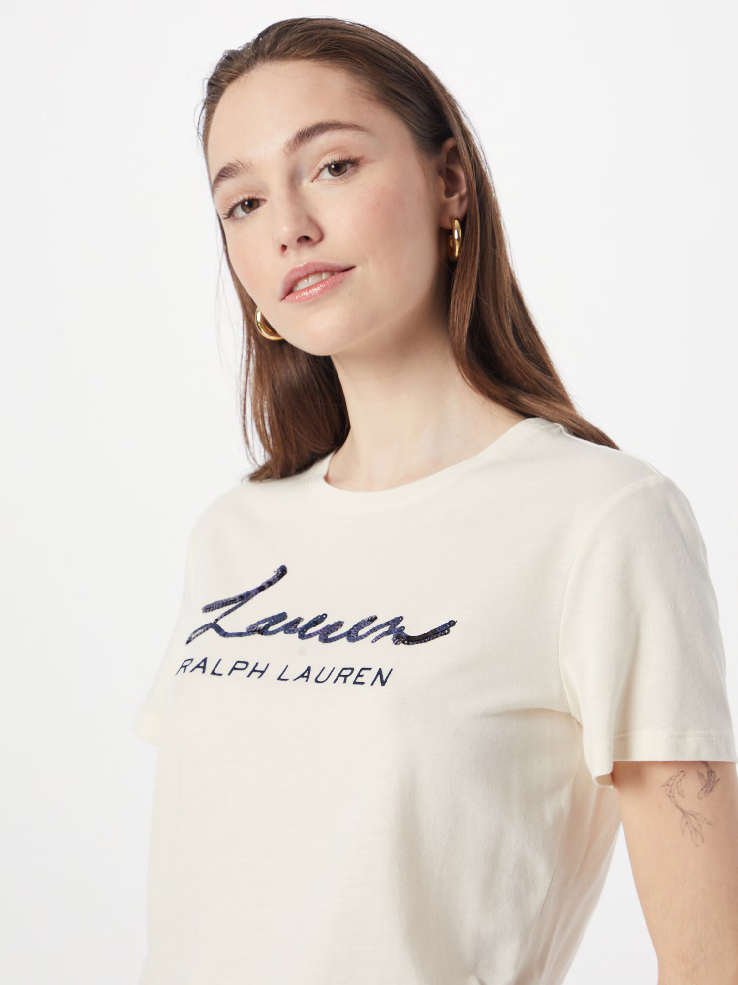 Lauren Ralph Lauren Majica 'KATLIN' kremna / črna - Pepit.si