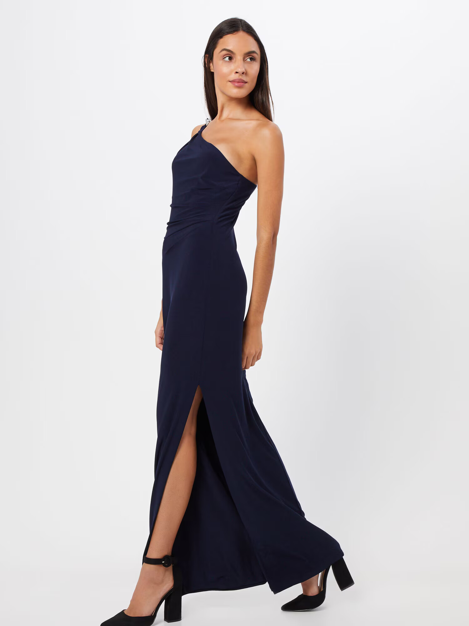 Lauren Ralph Lauren Večerna obleka 'BELINA-ONE SHOULDER-EVENING DRESS' mornarska - Pepit.si