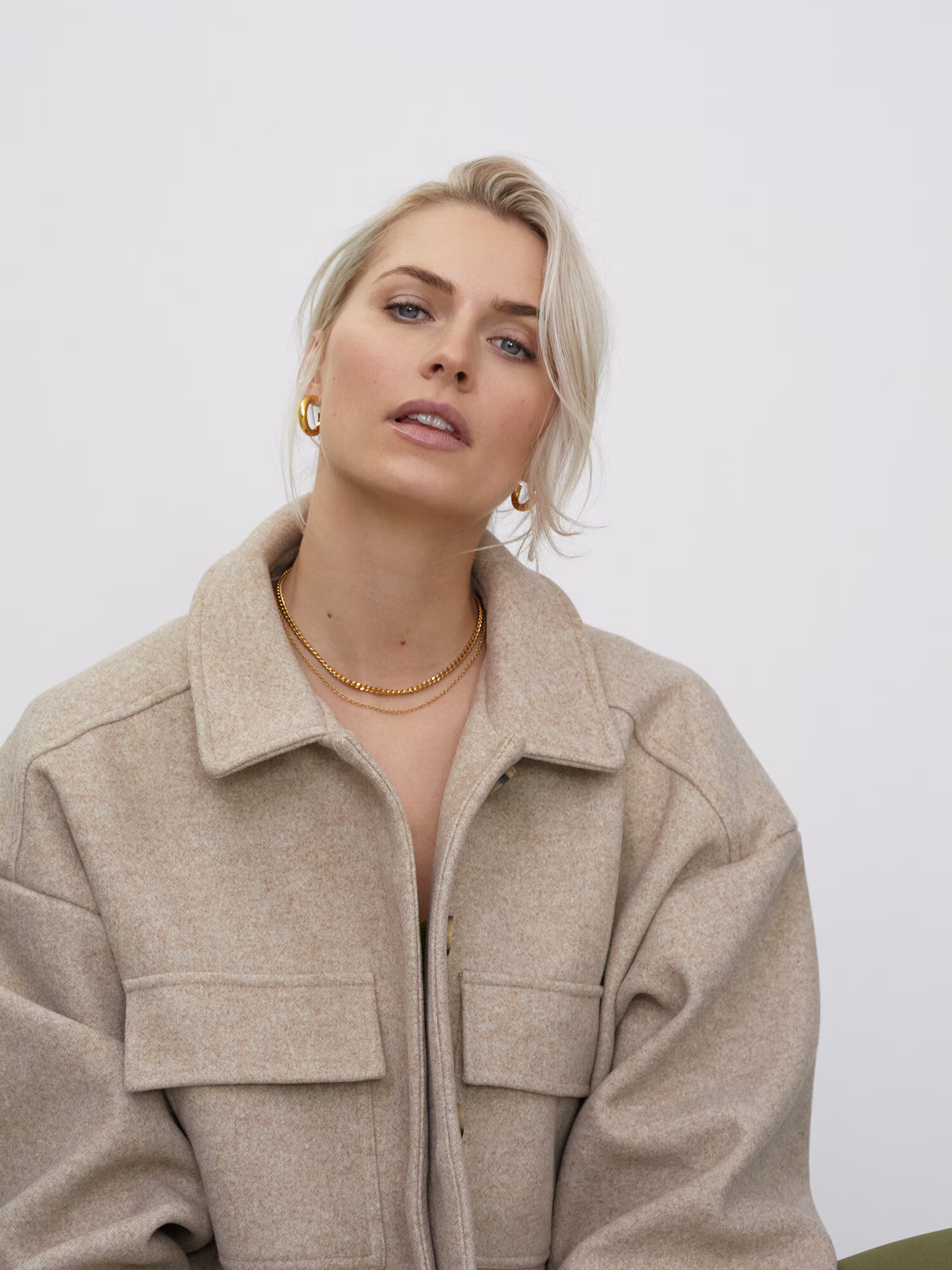 LeGer by Lena Gercke Prehodna jakna 'Eva' bež / progasto bež - Pepit.si