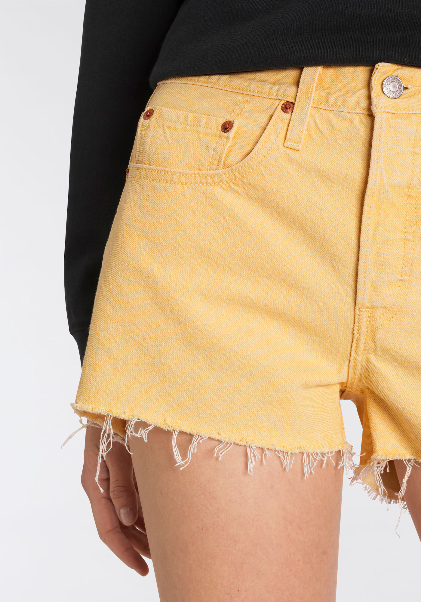 LEVI'S Kavbojke '501® ORIGINAL SHORT YELLOWS/ORANGES' pastelno oranžna - Pepit.si