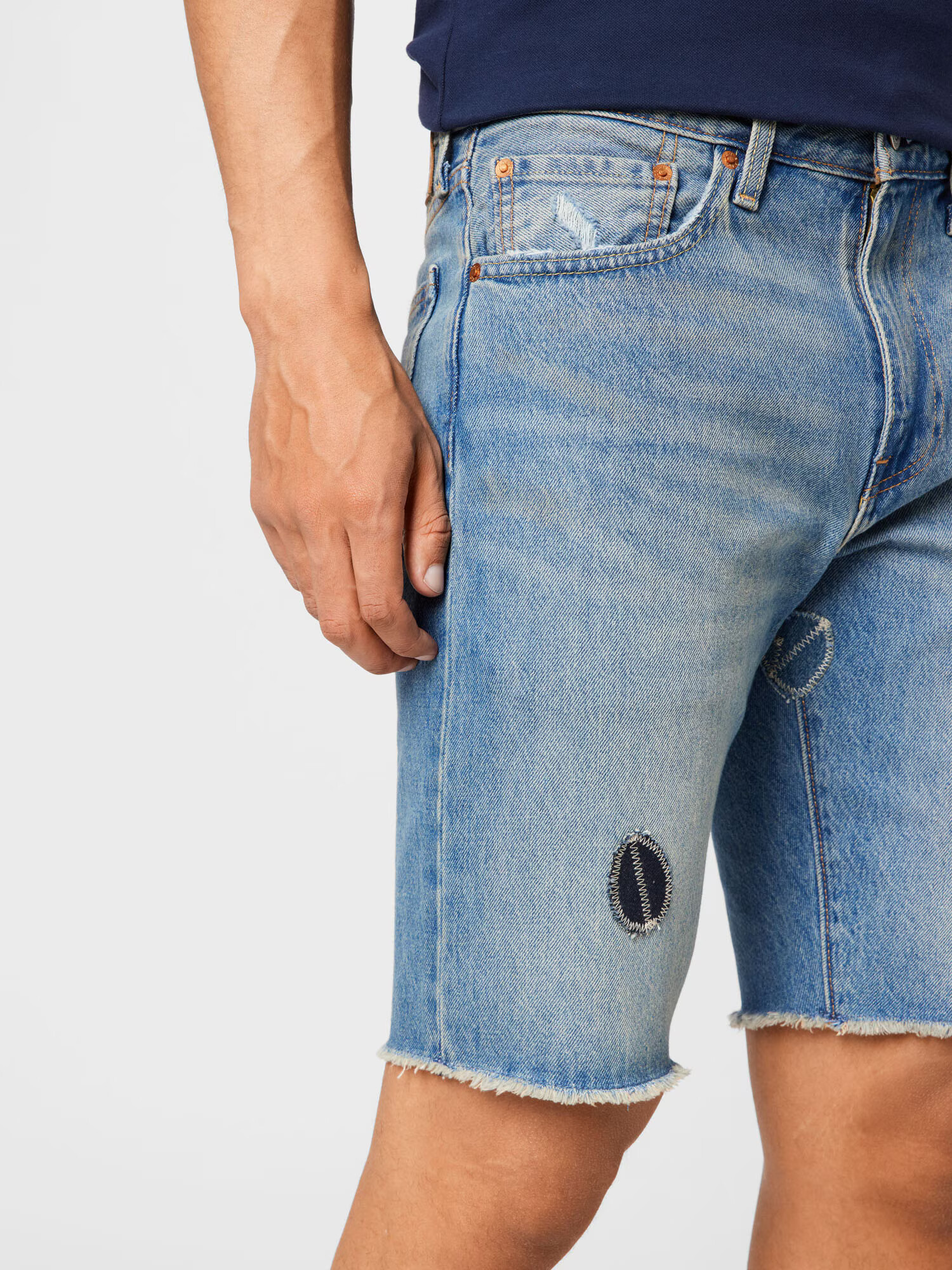 LEVI'S Kavbojke '405 STANDARD SHORT MED INDIGO - WORN IN' moder denim - Pepit.si