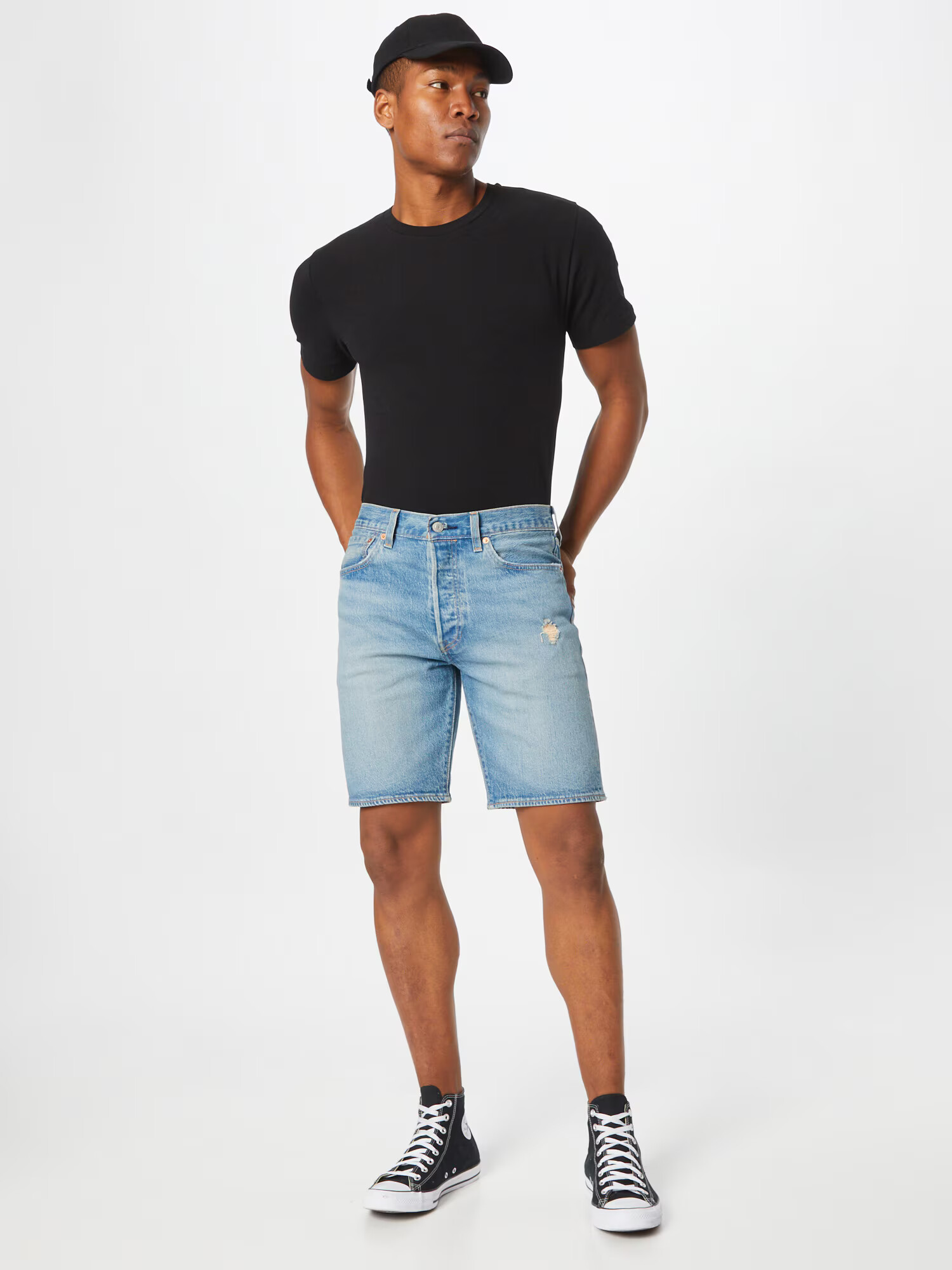 LEVI'S Kavbojke '501® HEMMED SHORT' moder denim - Pepit.si