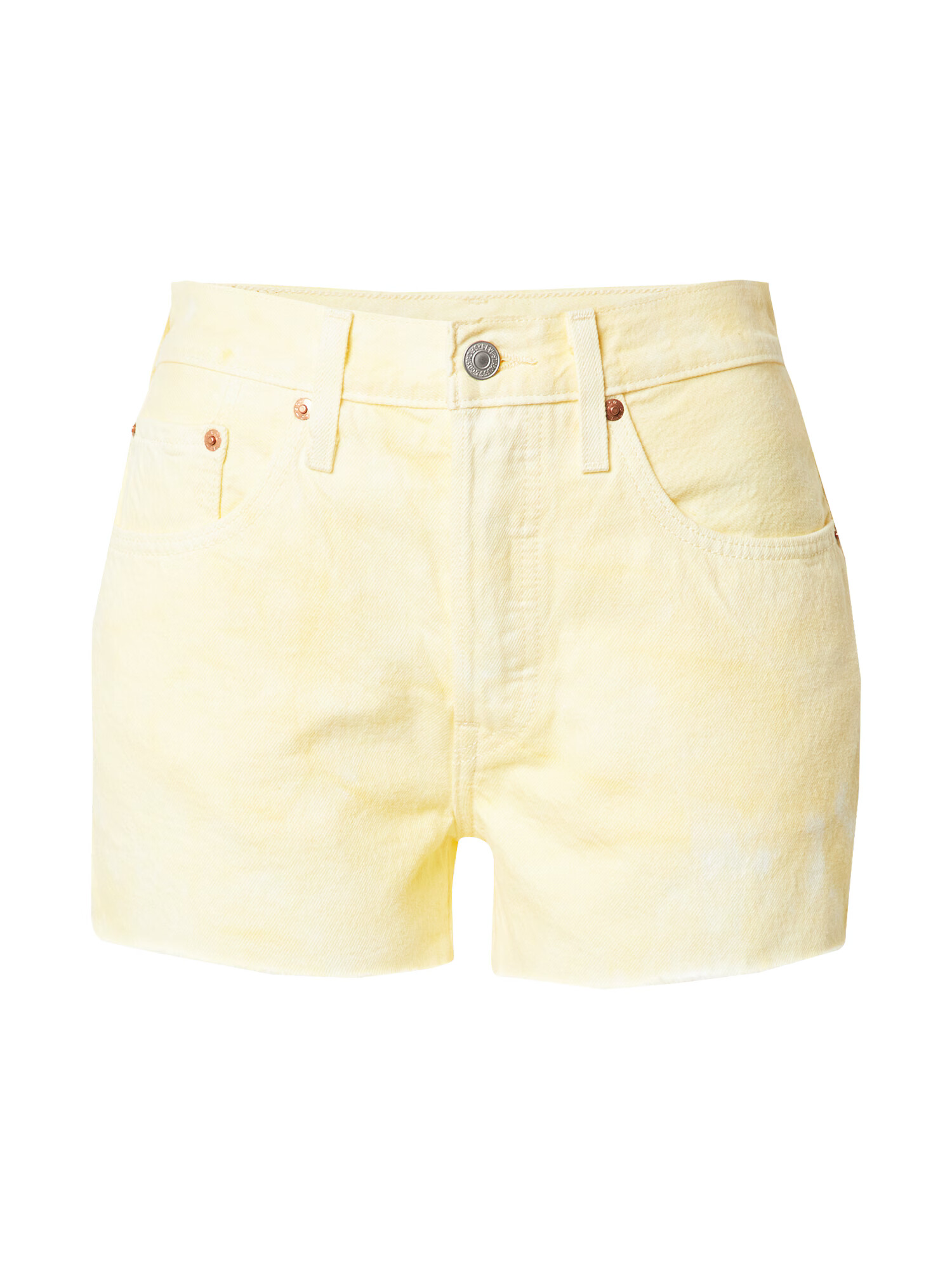 LEVI'S Kavbojke '501® HIGH RISE SHORT' pastelno rumena - Pepit.si