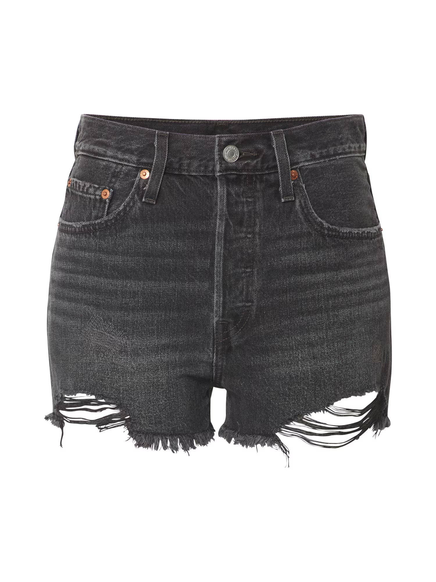 LEVI'S Kavbojke '501® HIGH RISE SHORT' siv denim - Pepit.si