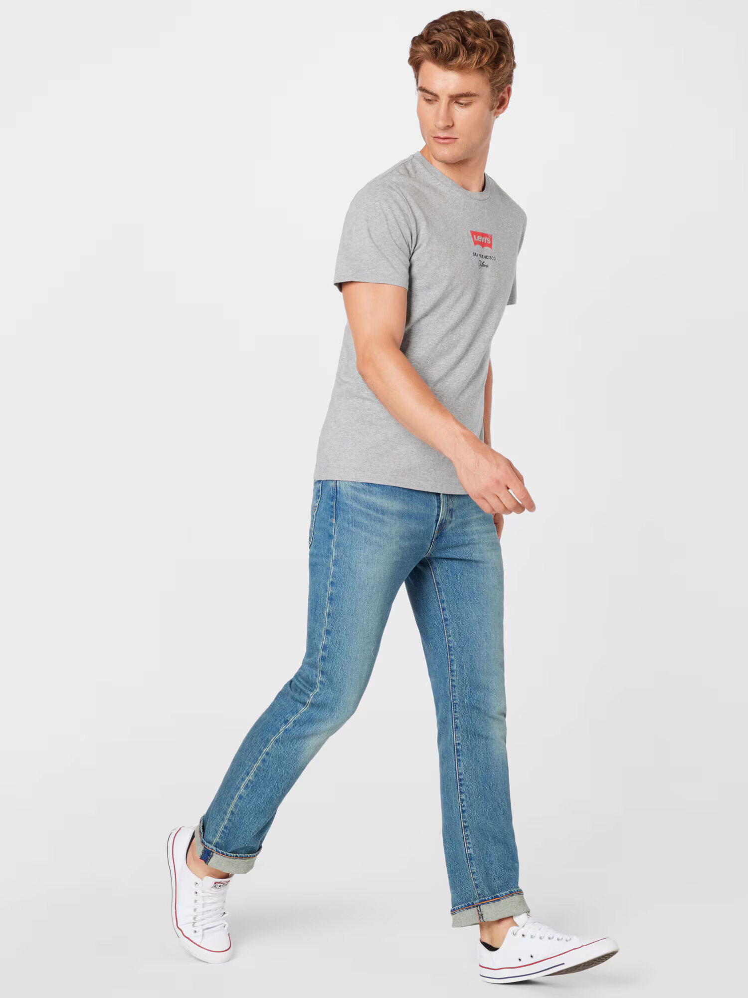 LEVI'S Kavbojke '527™ SLIM BOOT CUT MED INDIGO - WORN IN' moder denim - Pepit.si