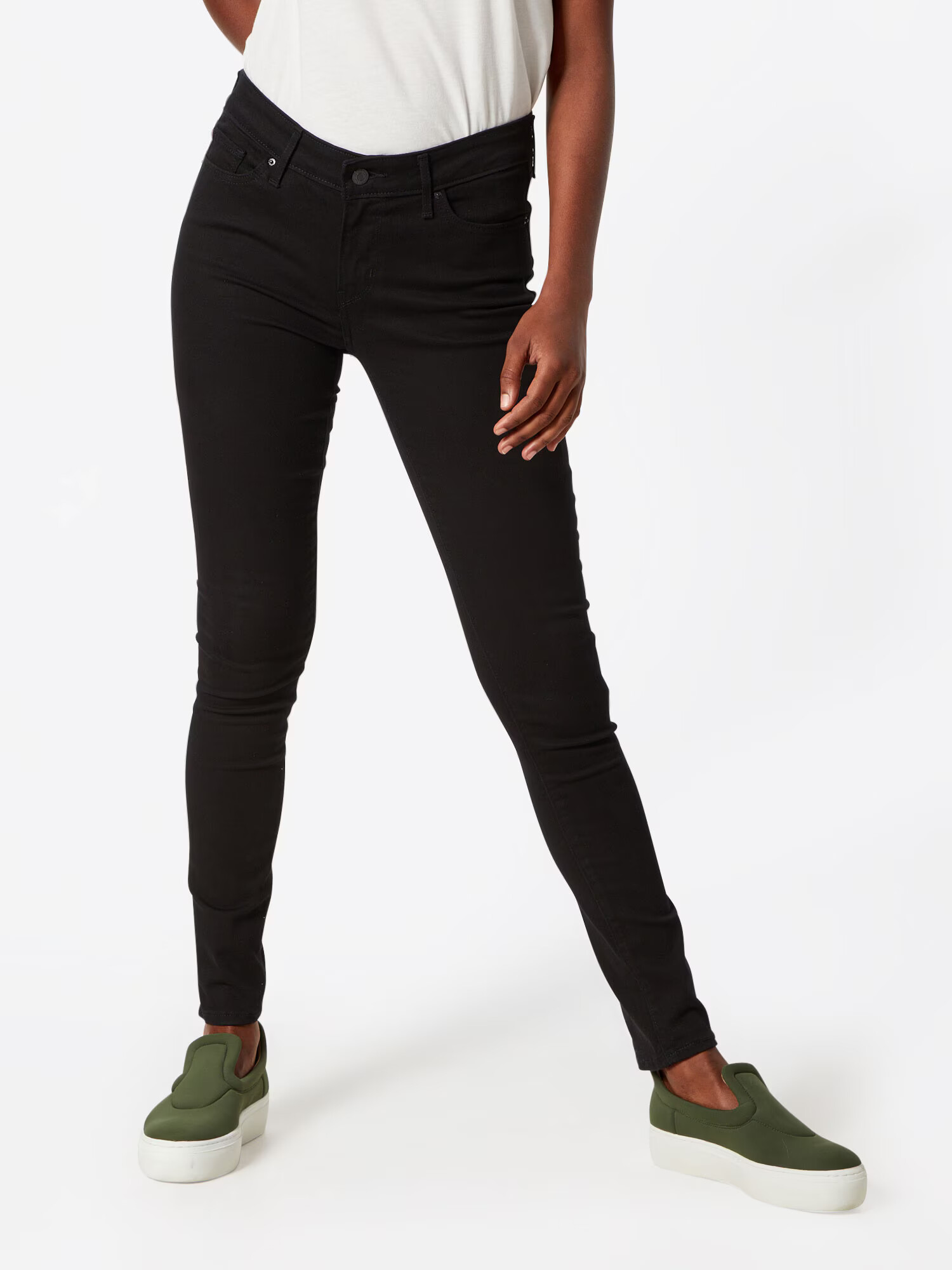 LEVI'S Kavbojke '711 SKINNY BLACKS' črn denim - Pepit.si