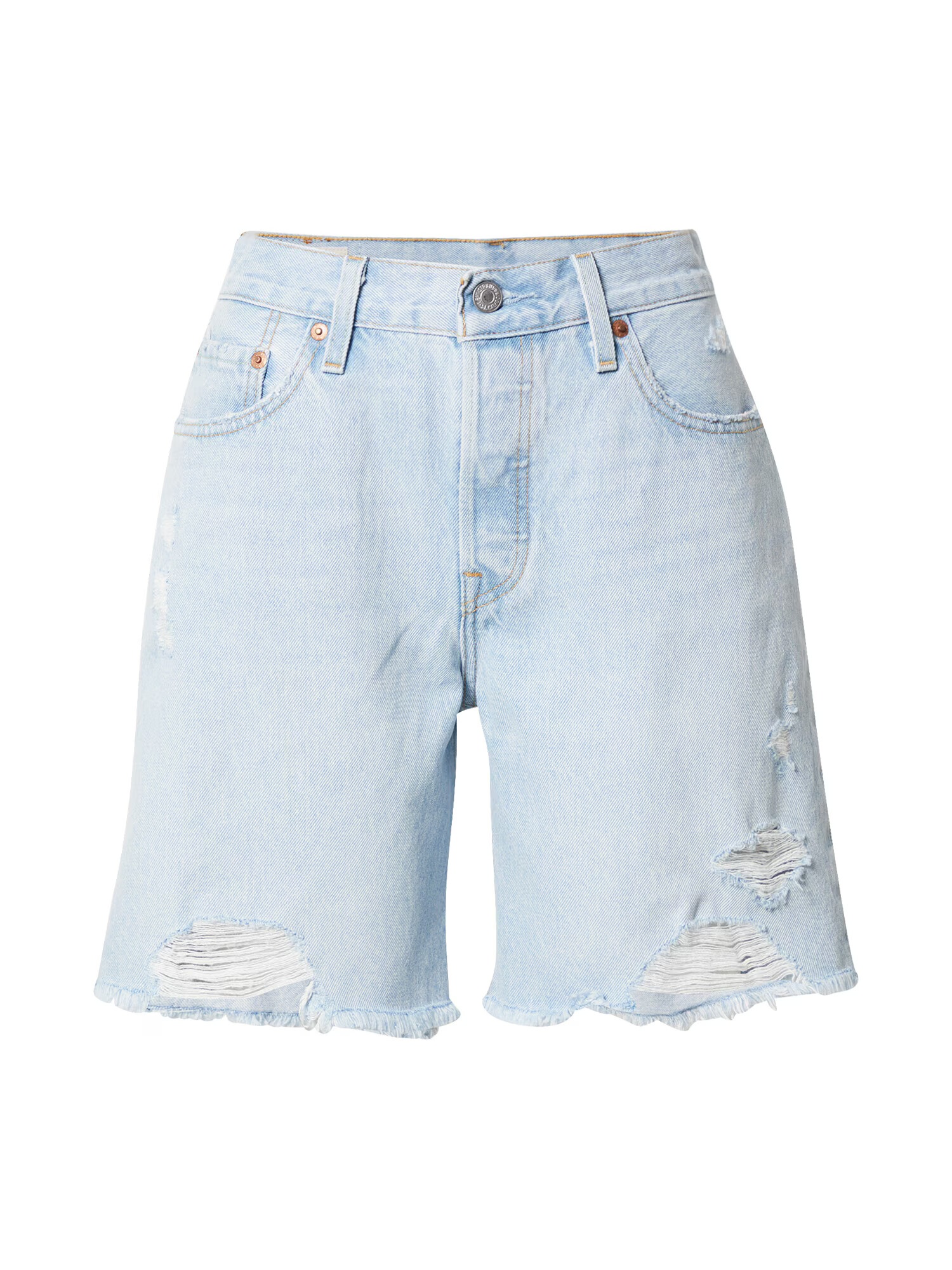 LEVI'S Kavbojke '501®90S SHORT LIGHT INDIGO - WORN IN' svetlo modra - Pepit.si