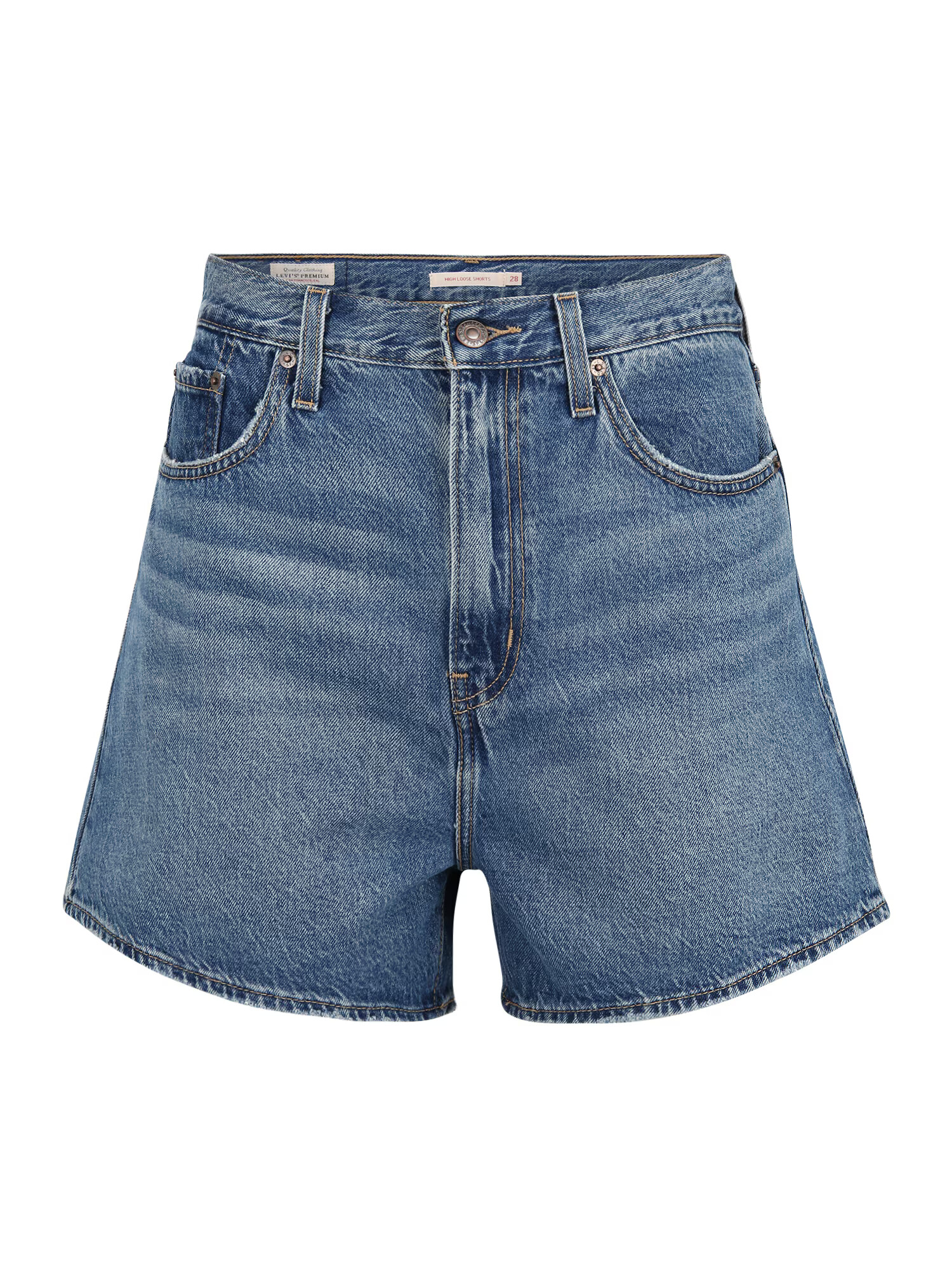 LEVI'S Kavbojke 'HIGH LOOSE SHORT LIGHT INDIGO - FLAT FINISH' moder denim - Pepit.si