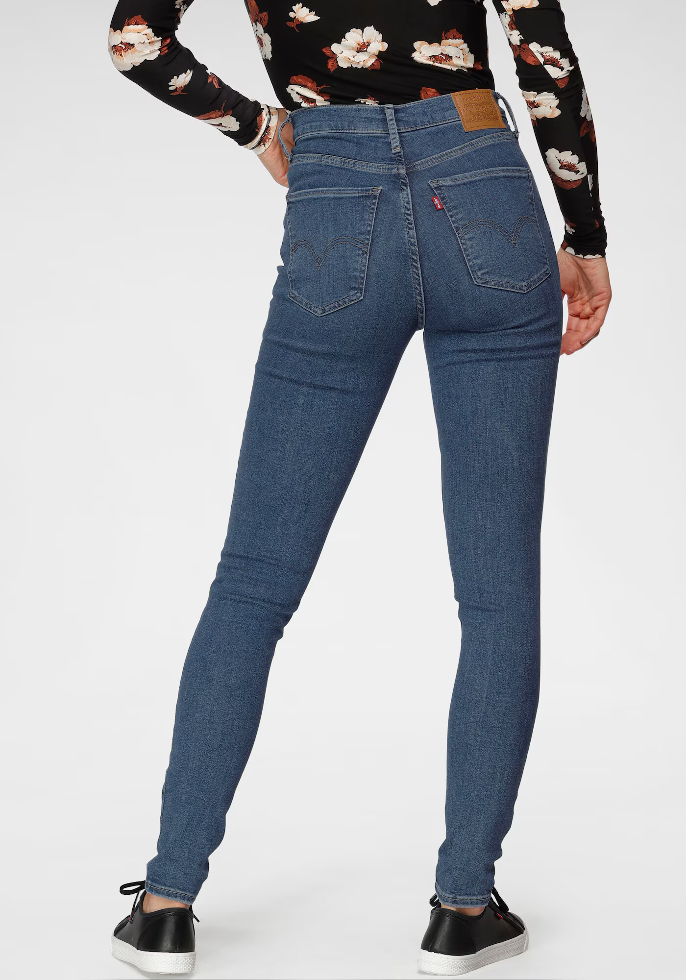 LEVI'S Kavbojke 'MILE HIGH SUPER SKINNY DARK INDIGO - WORN IN' moder denim - Pepit.si