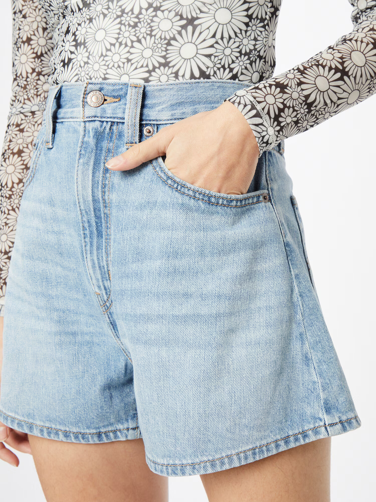 LEVI'S Kavbojke 'HIGH LOOSE SHORT' moder denim - Pepit.si