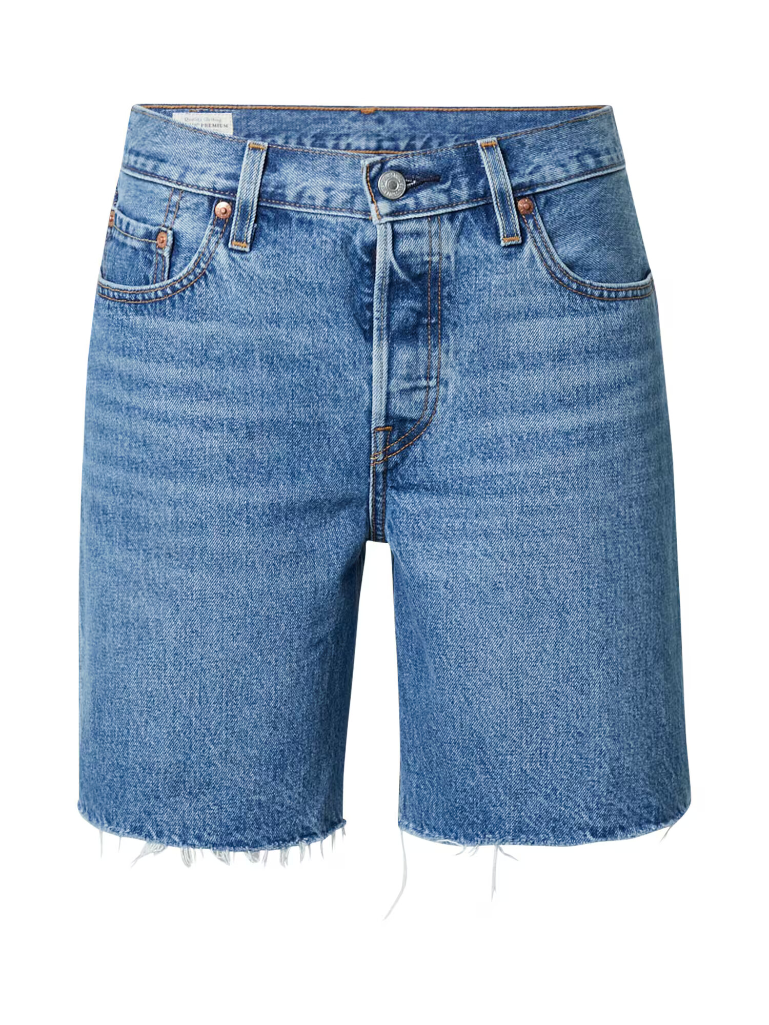 LEVI'S Kavbojke '501®90S SHORT LIGHT INDIGO - WORN IN' moder denim - Pepit.si