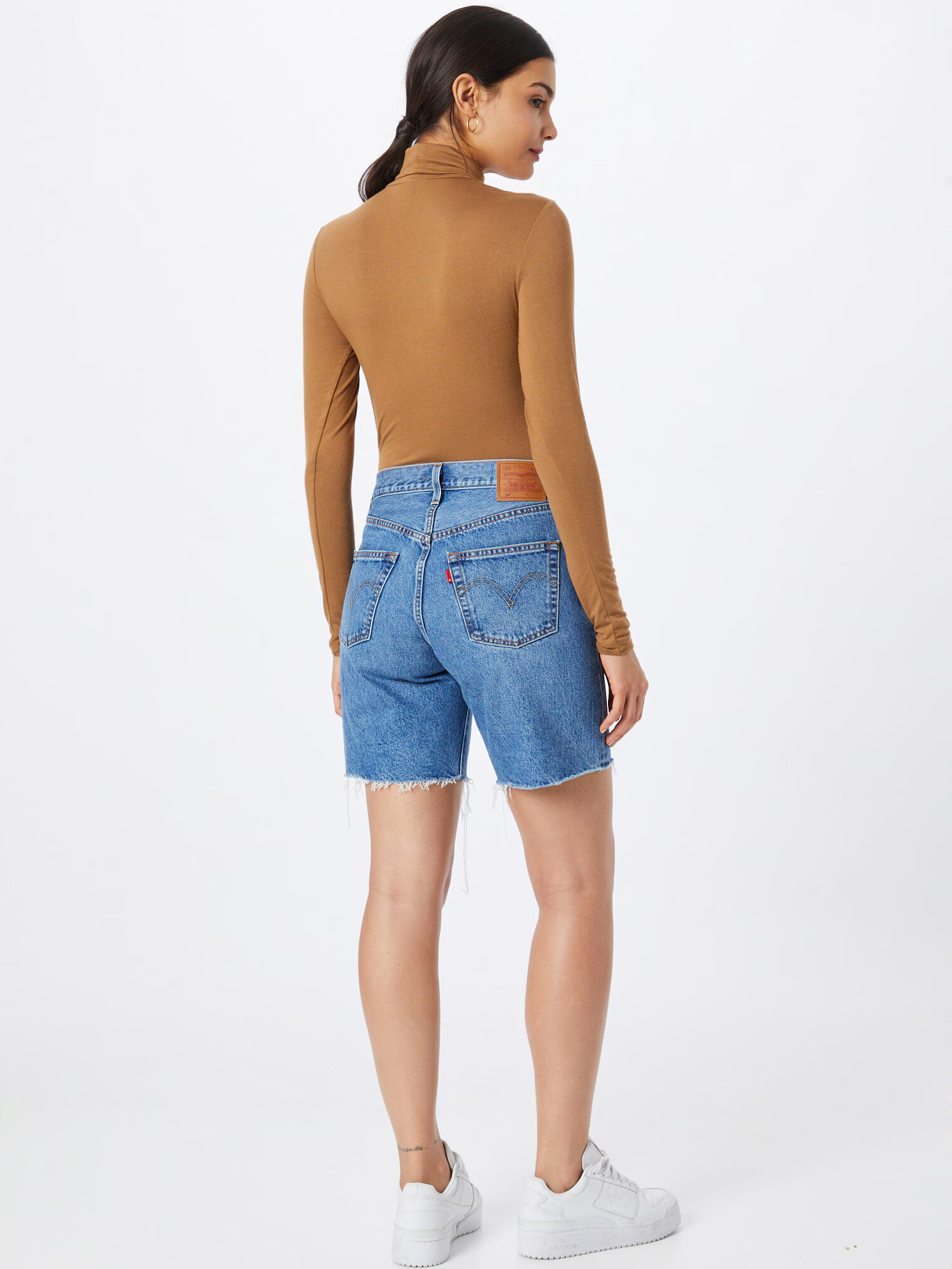 LEVI'S Kavbojke '501®90S SHORT LIGHT INDIGO - WORN IN' moder denim - Pepit.si