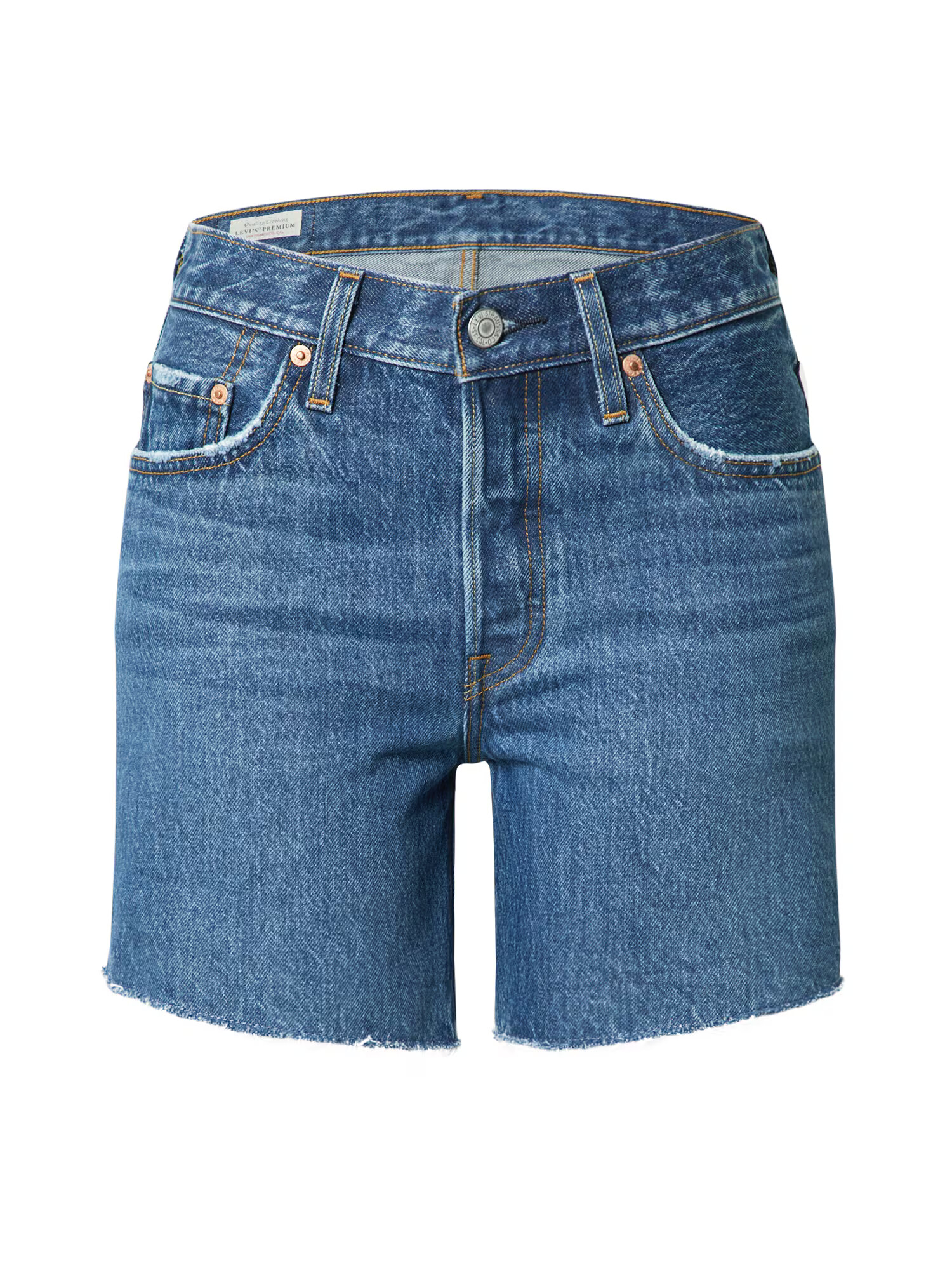 LEVI'S Kavbojke '501® ROLLED SHORT DARK INDIGO - WORN IN' moder denim - Pepit.si