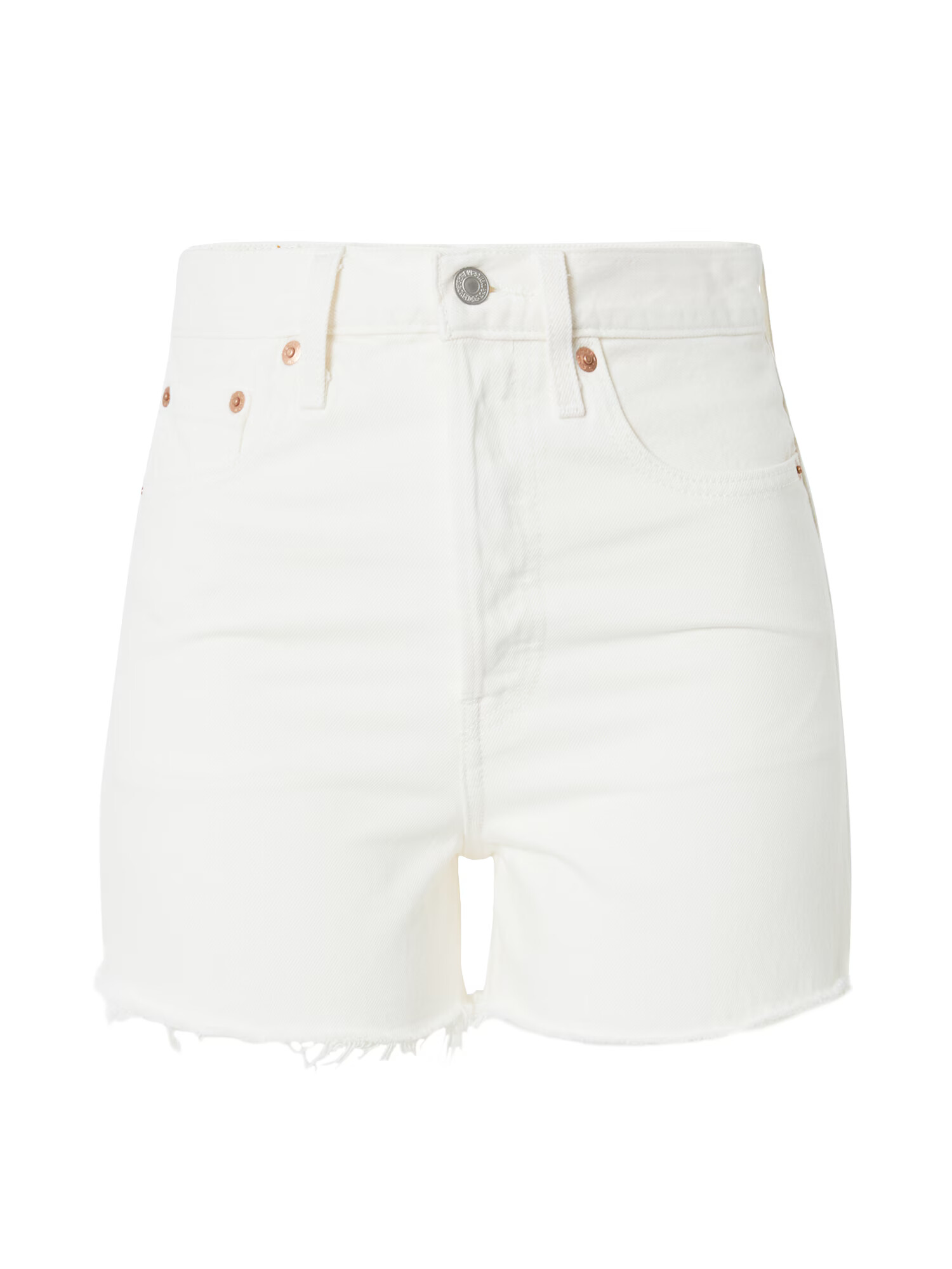 LEVI'S Kavbojke 'RIBCAGE SHORT NEUTRALS' bela - Pepit.si