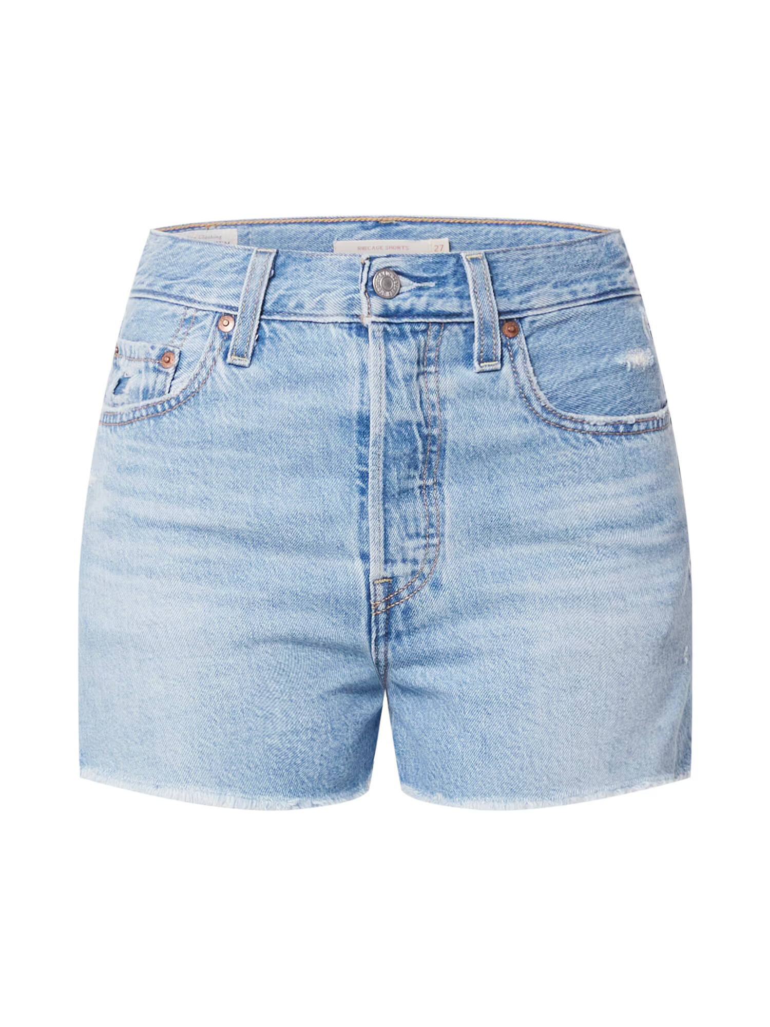 LEVI'S Kavbojke 'RIBCAGE SHORT LIGHT INDIGO - WORN IN' svetlo modra - Pepit.si