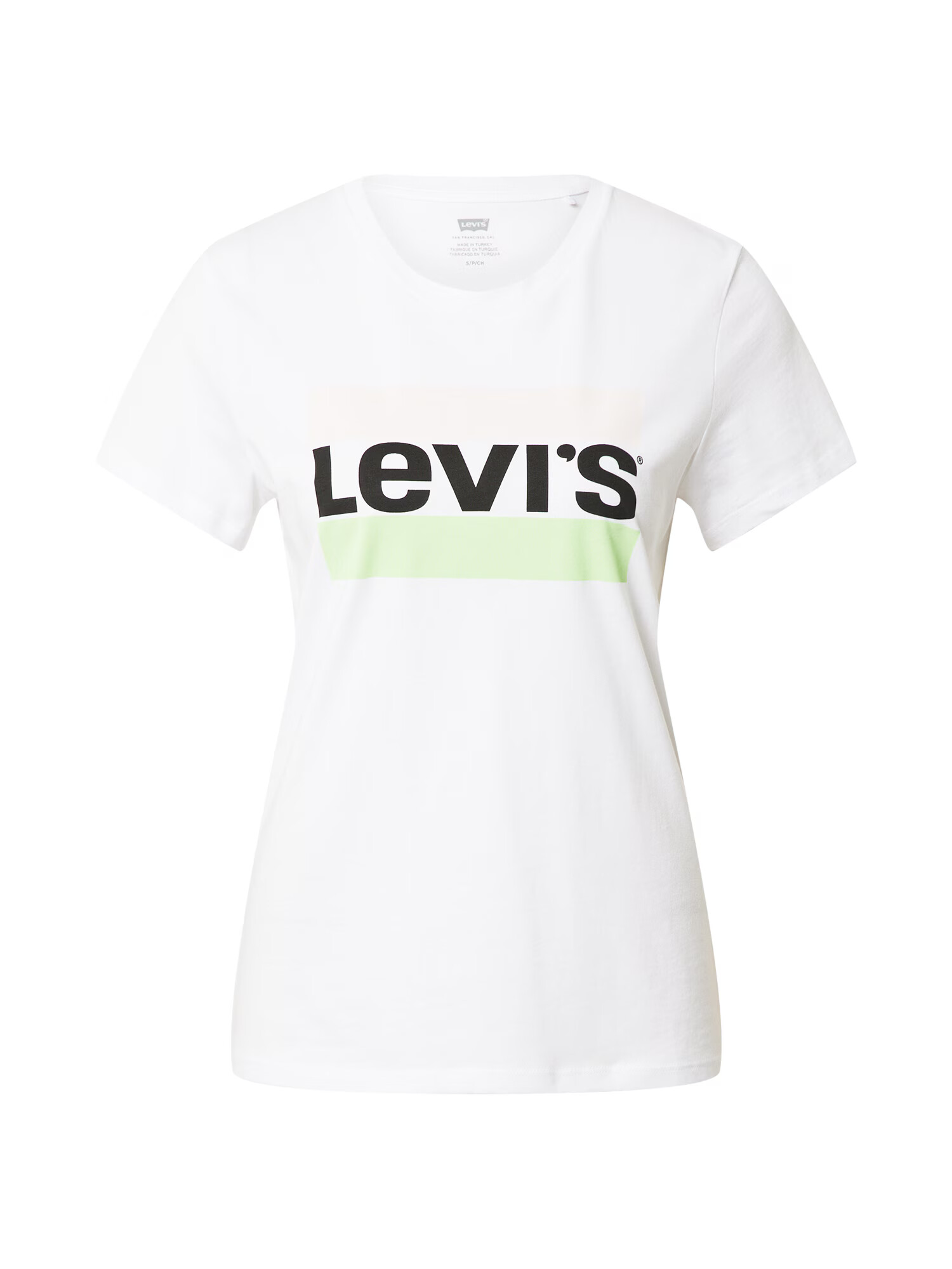 LEVI'S Majica bela / črna / meta / pastelno oranžna - Pepit.si