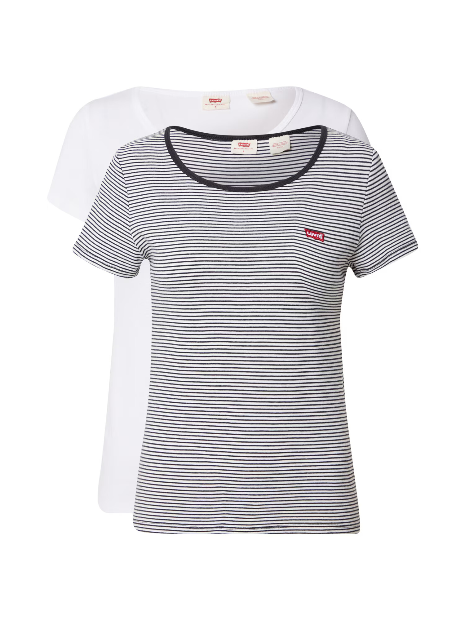 LEVI'S Majica '2PACK TEE MULTI-COLOR' krvavo rdeča / črna / bela - Pepit.si