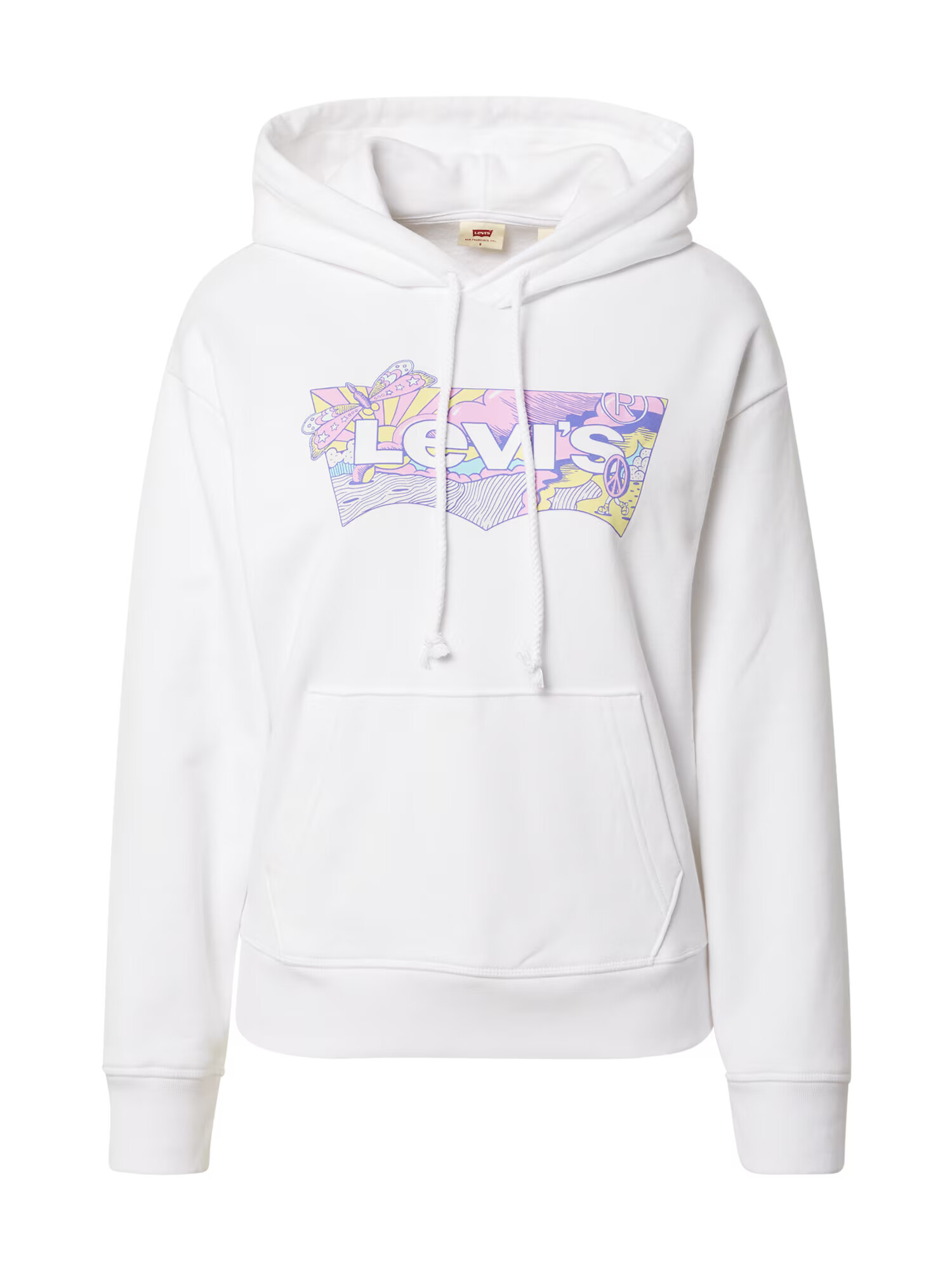 LEVI'S Majica 'GRAPHIC STANDARD HOODIE NEUTRALS' rumena / lila / mauve / bela - Pepit.si