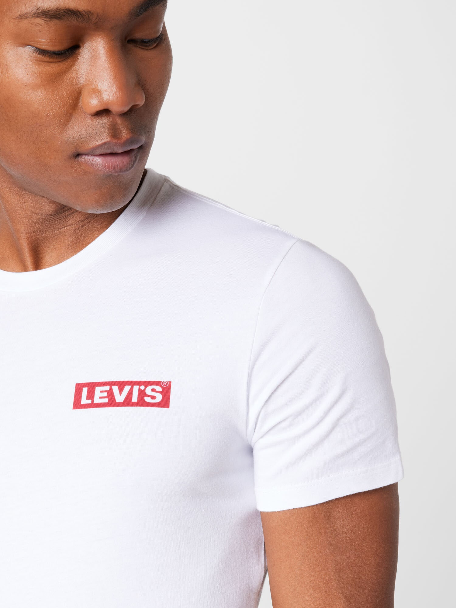 LEVI'S Majica '2PK CREWNECK GRAPHIC NEUTRALS' mornarska / krvavo rdeča / bela - Pepit.si