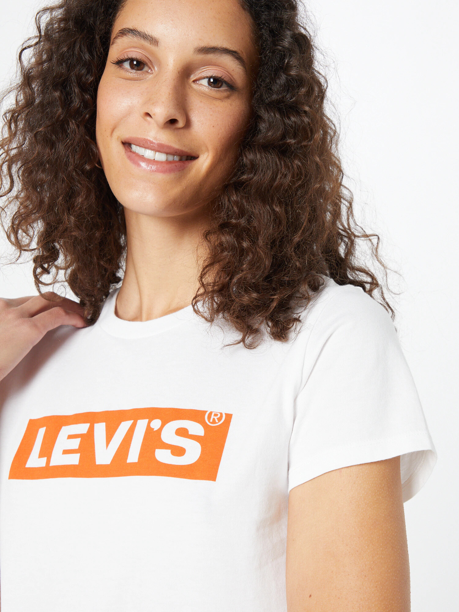 LEVI'S Majica oranžna / bela - Pepit.si