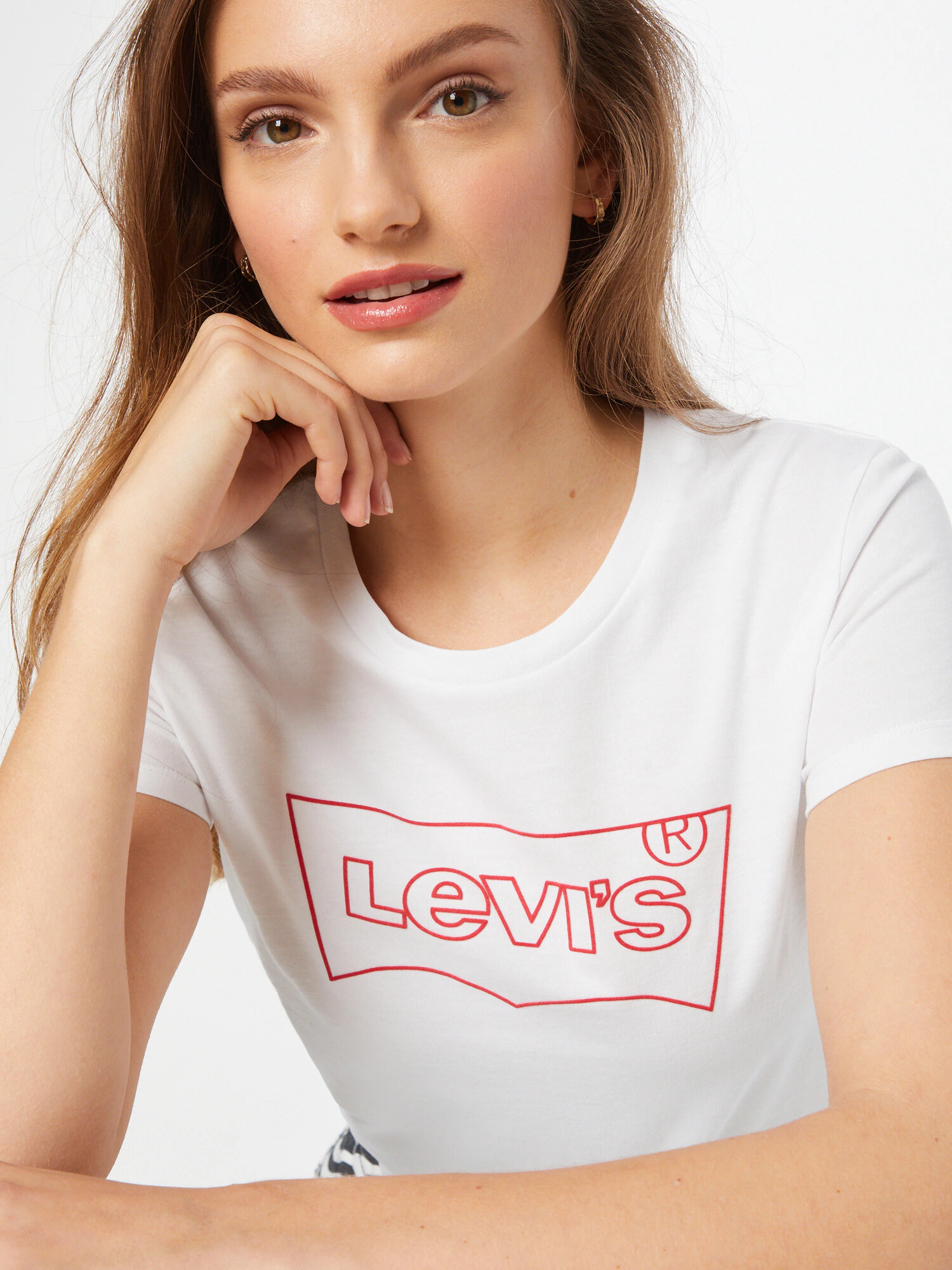 LEVI'S Majica rdeča / bela - Pepit.si