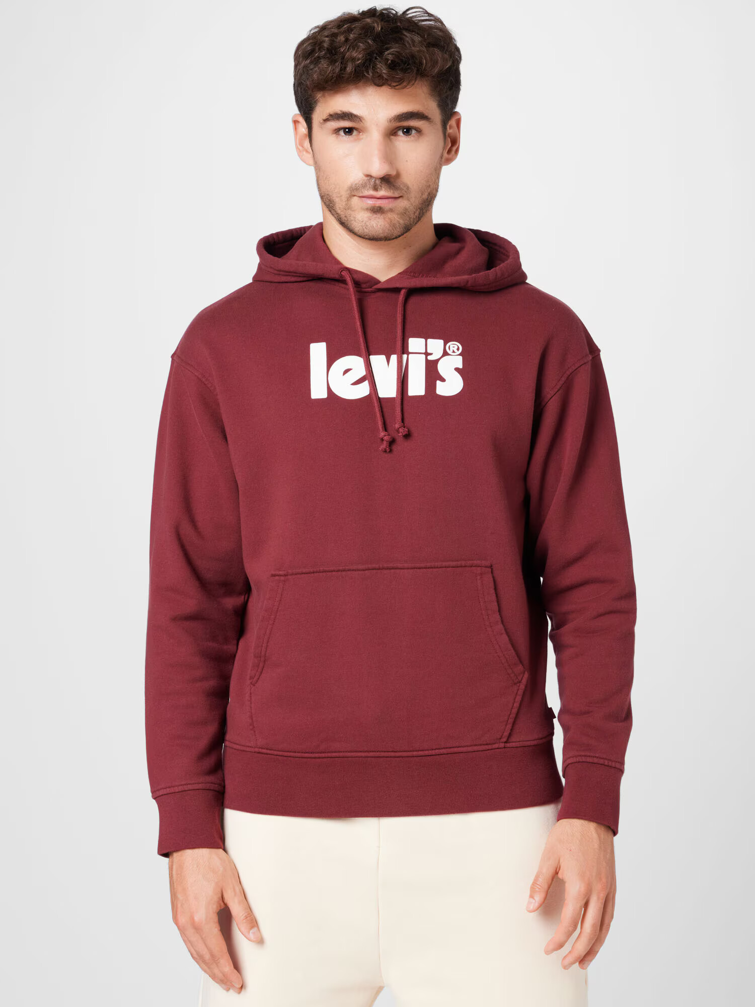 LEVI'S Majica 'RELAXED GRAPHIC PO REDS' bordo / bela - Pepit.si