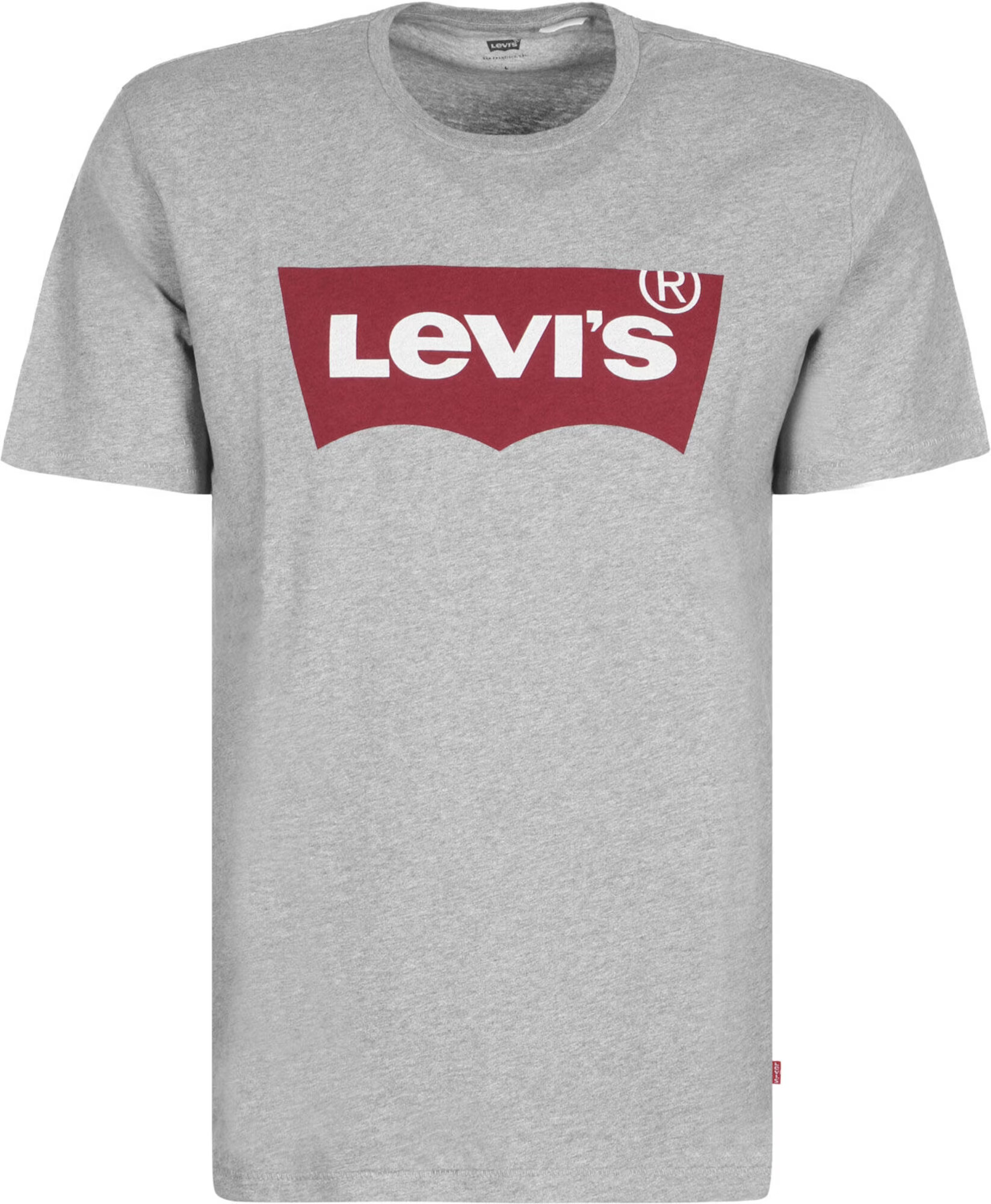 LEVI'S Majica 'GRAPHIC SET-IN NECK GREYS' pegasto siva / češnjevo rdeča / bela - Pepit.si