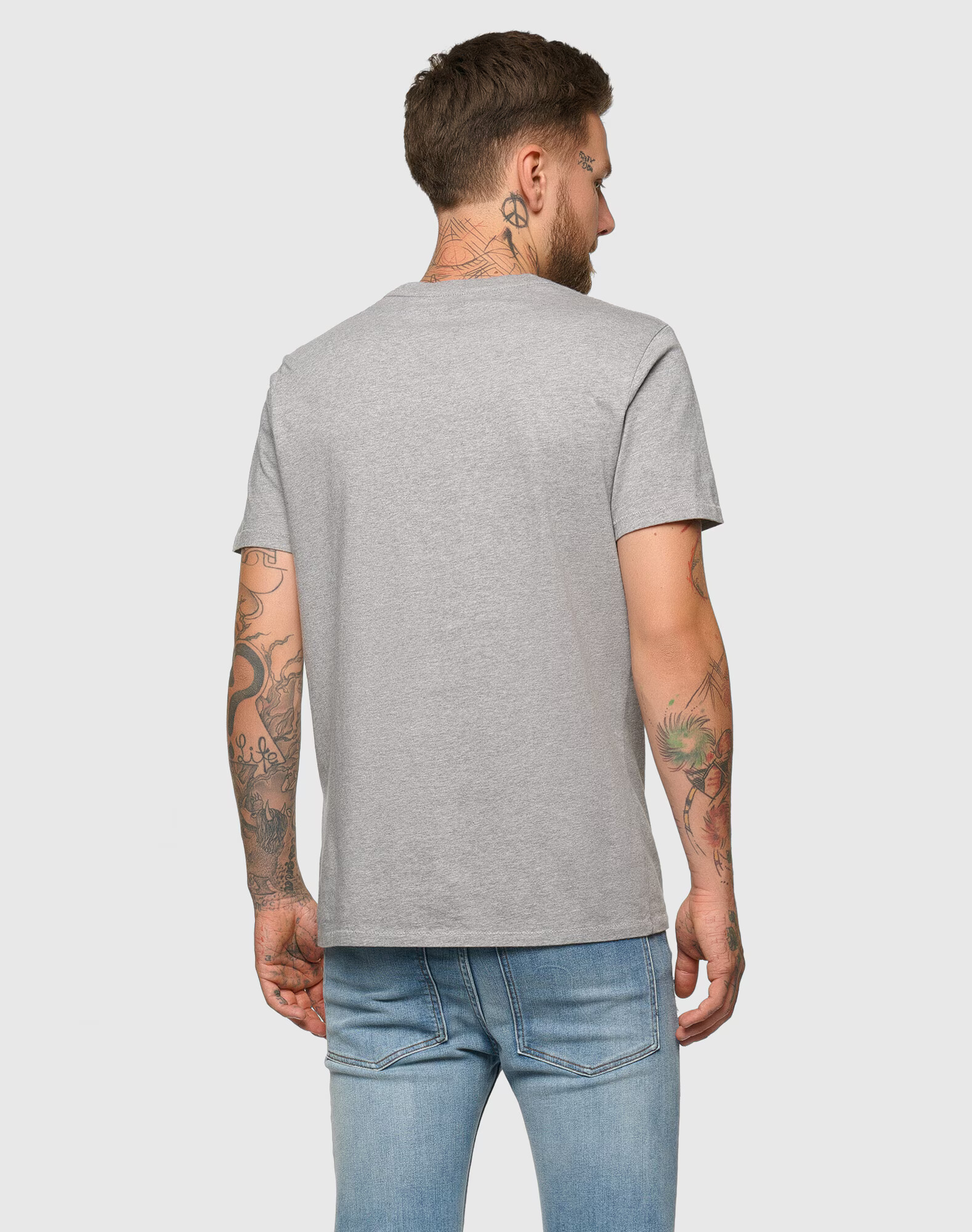 LEVI'S Majica 'GRAPHIC SET-IN NECK GREYS' pegasto siva / češnjevo rdeča / bela - Pepit.si