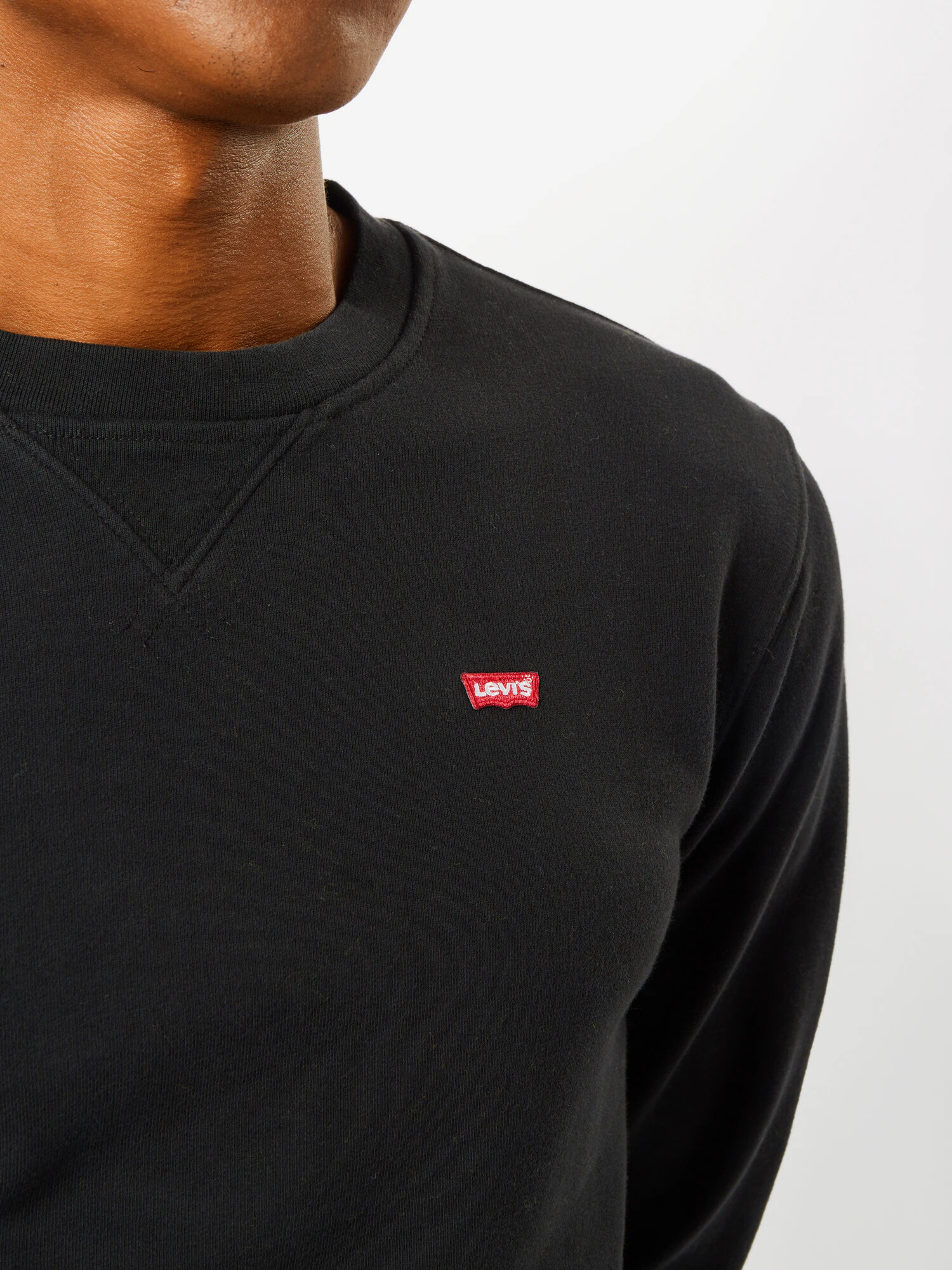 LEVI'S Majica 'NEW ORIGINAL CREW BLACKS' rdeča / črna / bela - Pepit.si