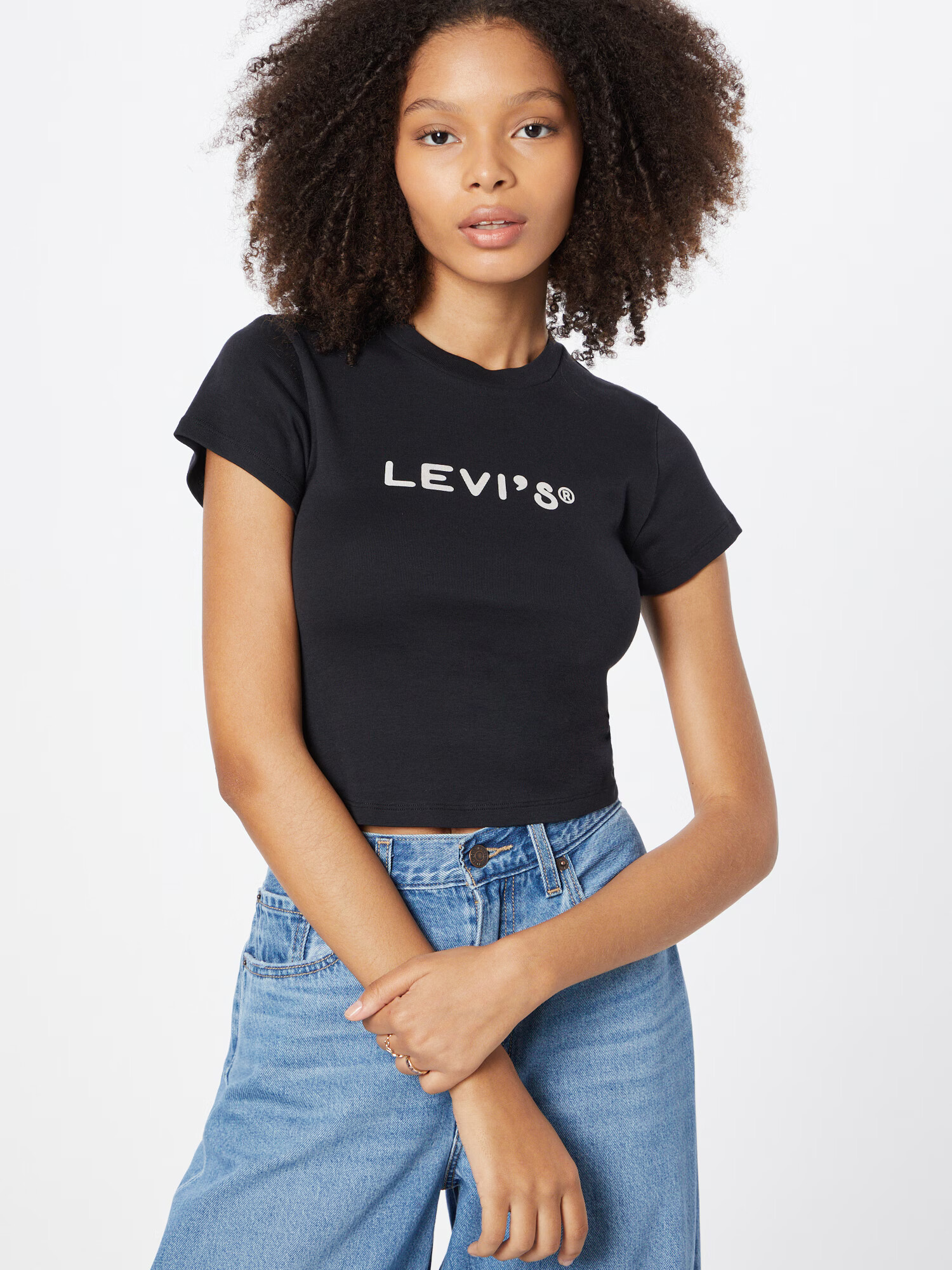 LEVI'S Majica 'GRAPHIC MINI TEE BLACKS' črna / bela - Pepit.si