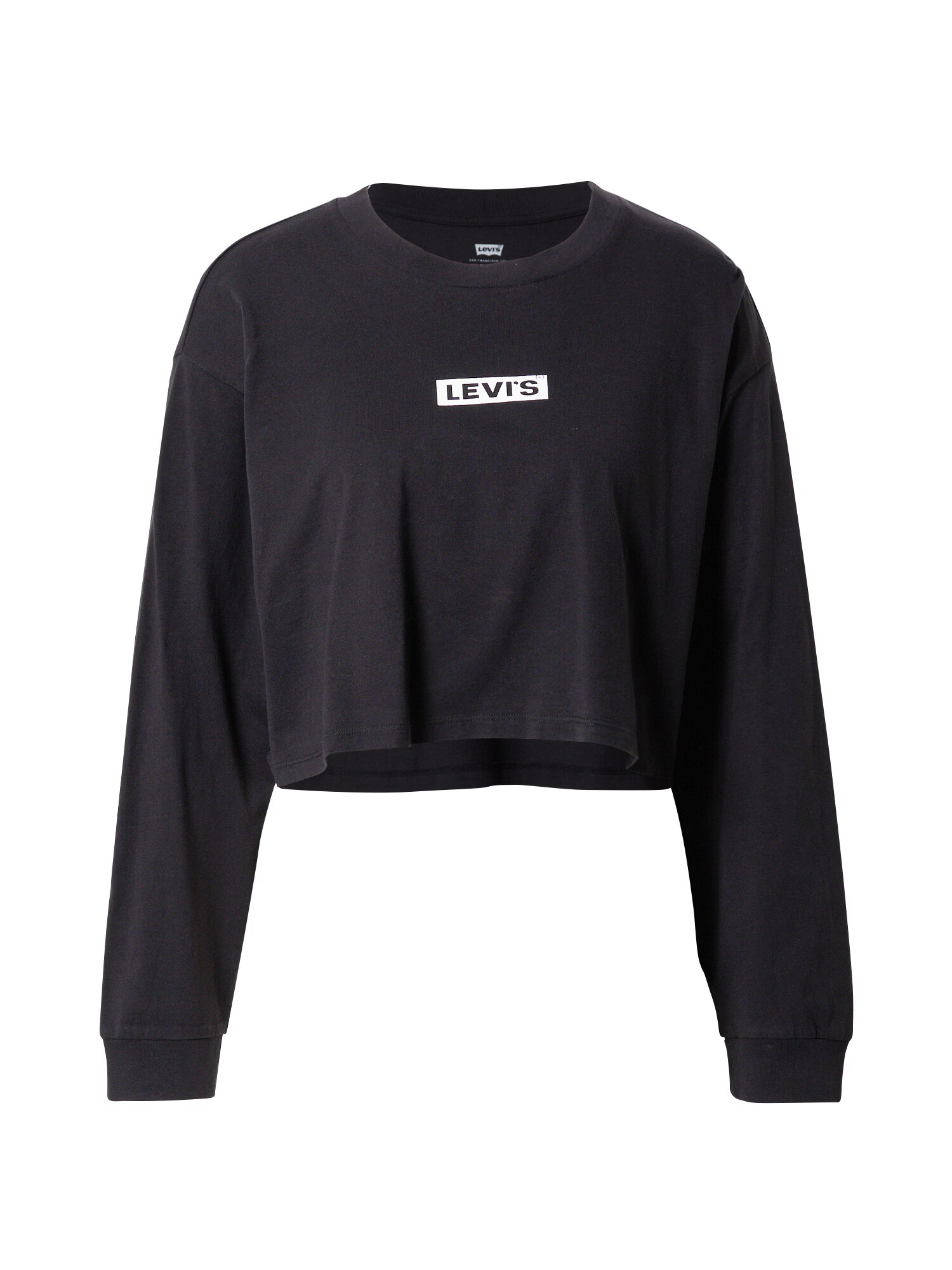 LEVI'S Majica 'GRAPHIC LS CROP REESE BLACKS' črna / bela - Pepit.si