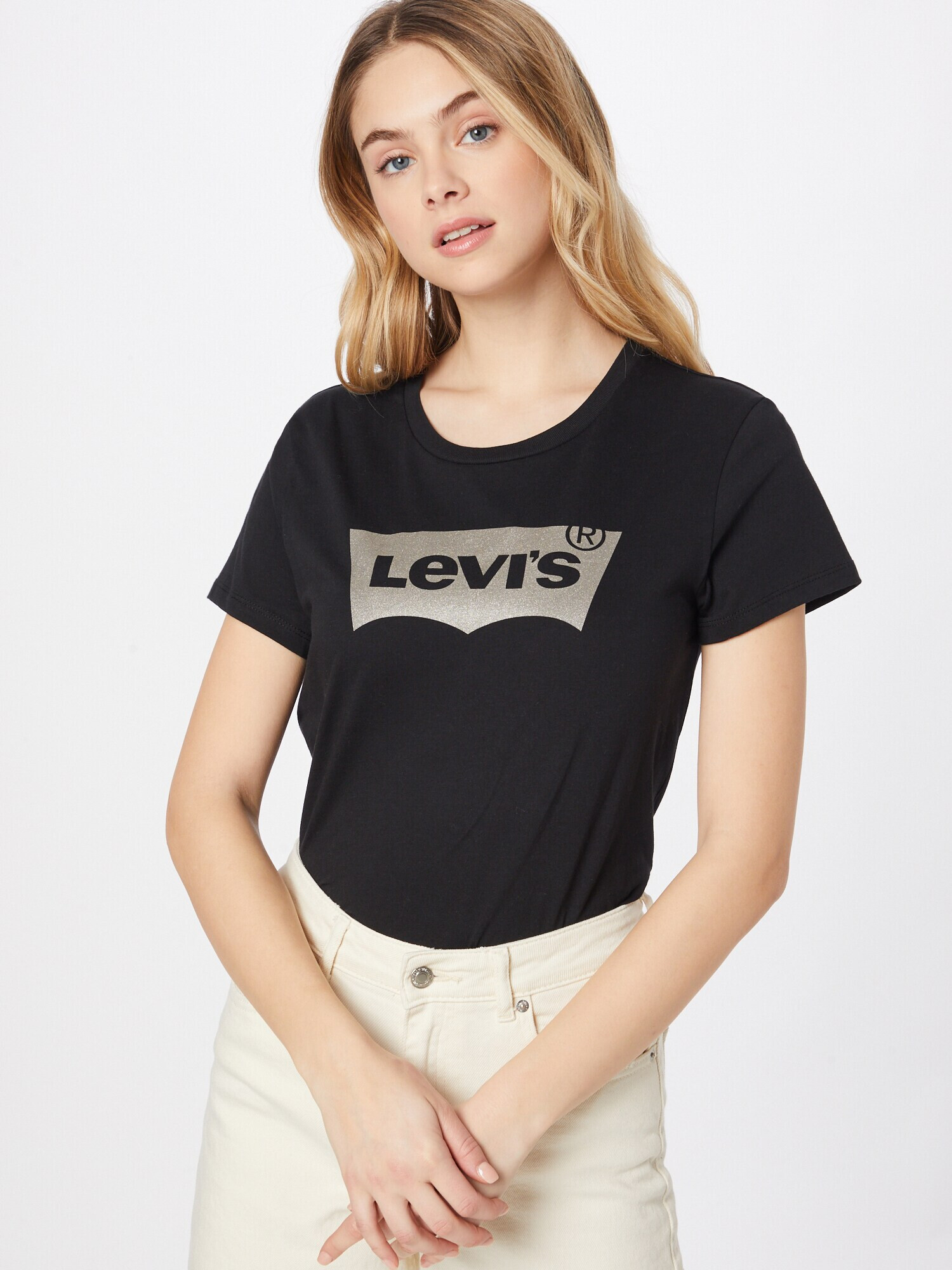 LEVI'S Majica greige / črna - Pepit.si