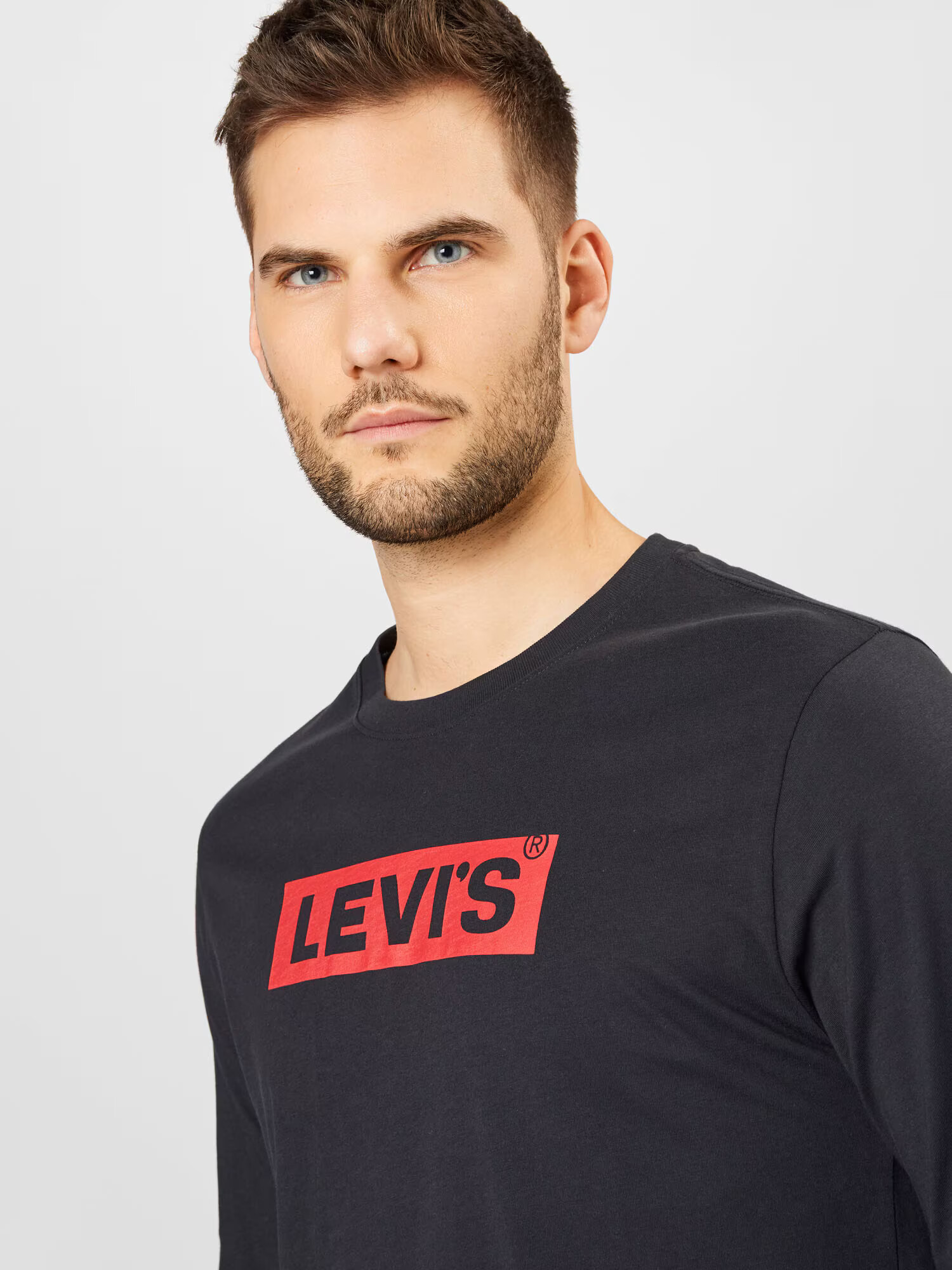 LEVI'S Majica 'RELAXED LS GRAPHIC TEE BLACKS' melona / črna - Pepit.si