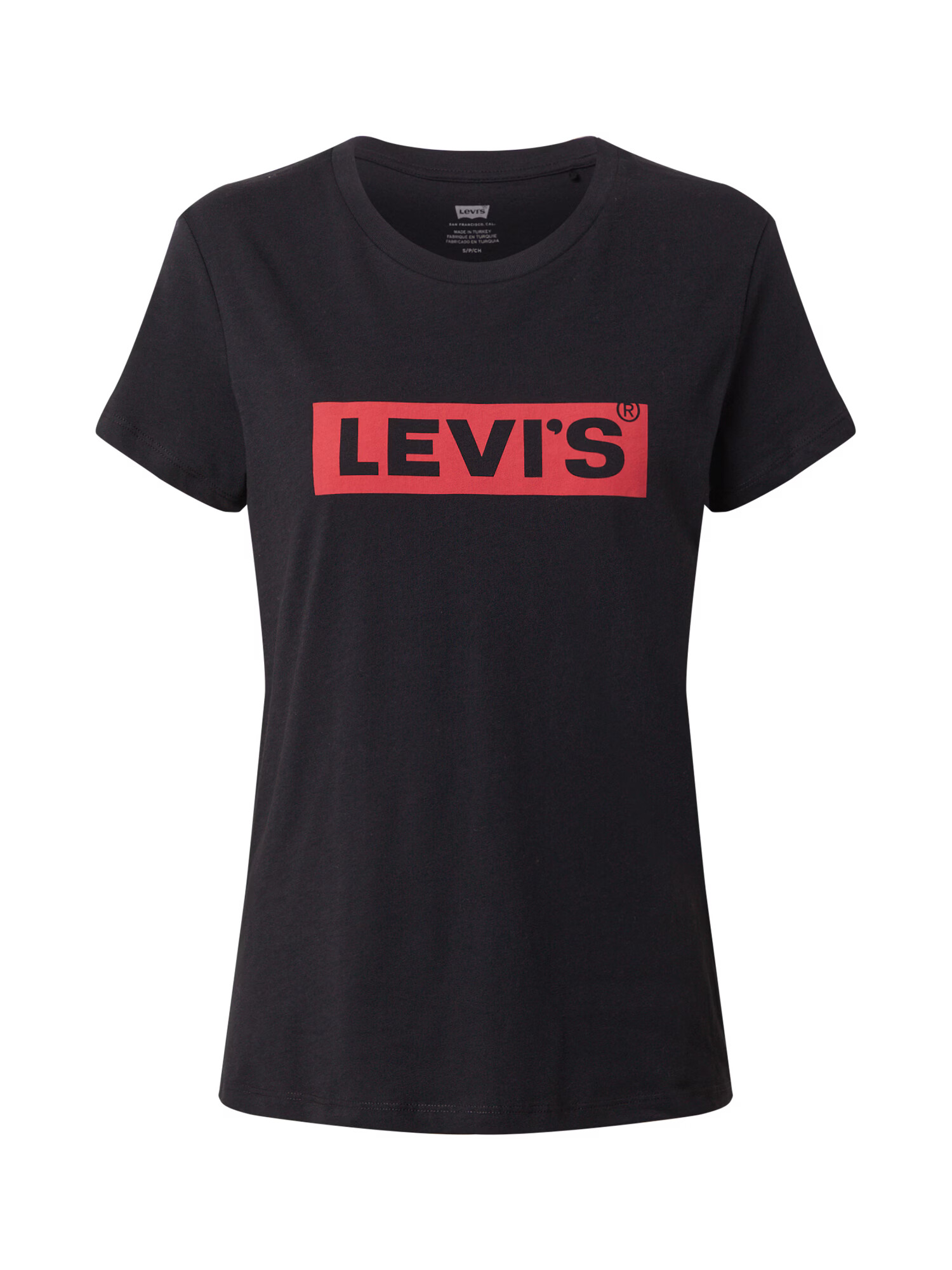 LEVI'S Majica 'THE PERFECT TEE BLACKS' rdeča / črna - Pepit.si