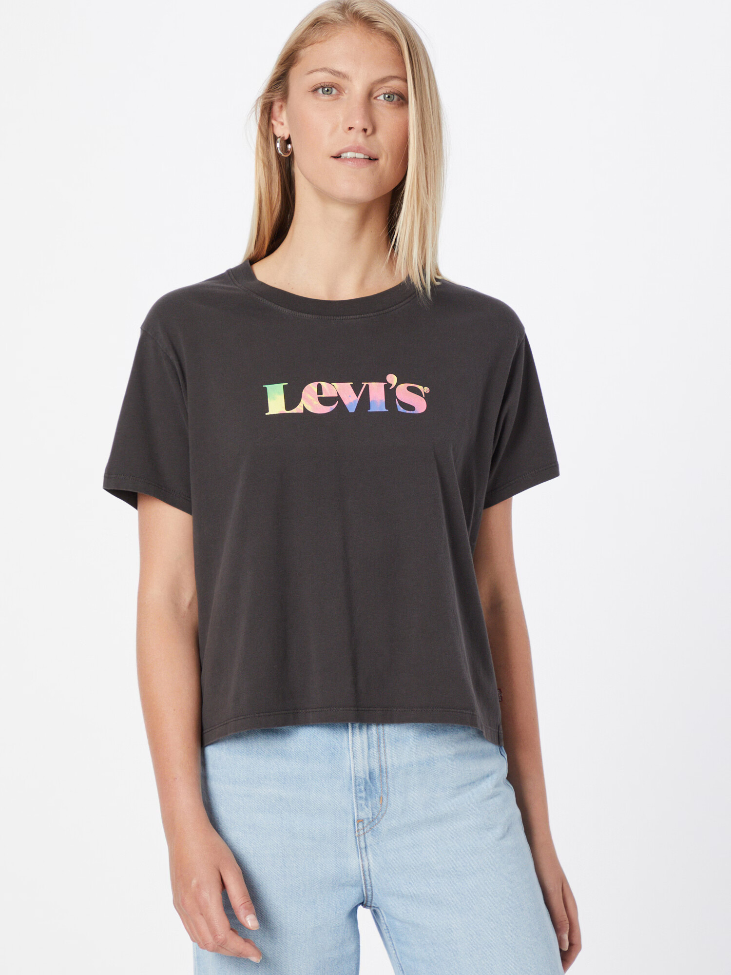 LEVI'S Majica 'GRAPHIC VARSITY TEE BLACKS' kraljevo modra / svetlo zelena / roza / črna - Pepit.si