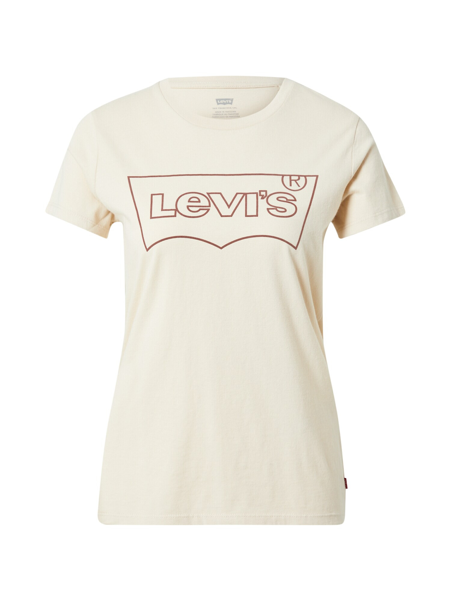 LEVI'S Majica 'THE PERFECT TEE NEUTRALS' kremna / pastelno rdeča - Pepit.si