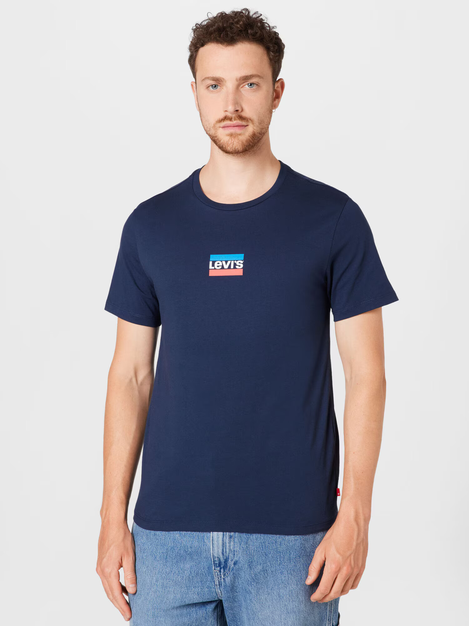 LEVI'S Majica 'GRAPHIC CREWNECK TEE MULTI-COLOR' marine / nebeško modra / grenada / bela - Pepit.si