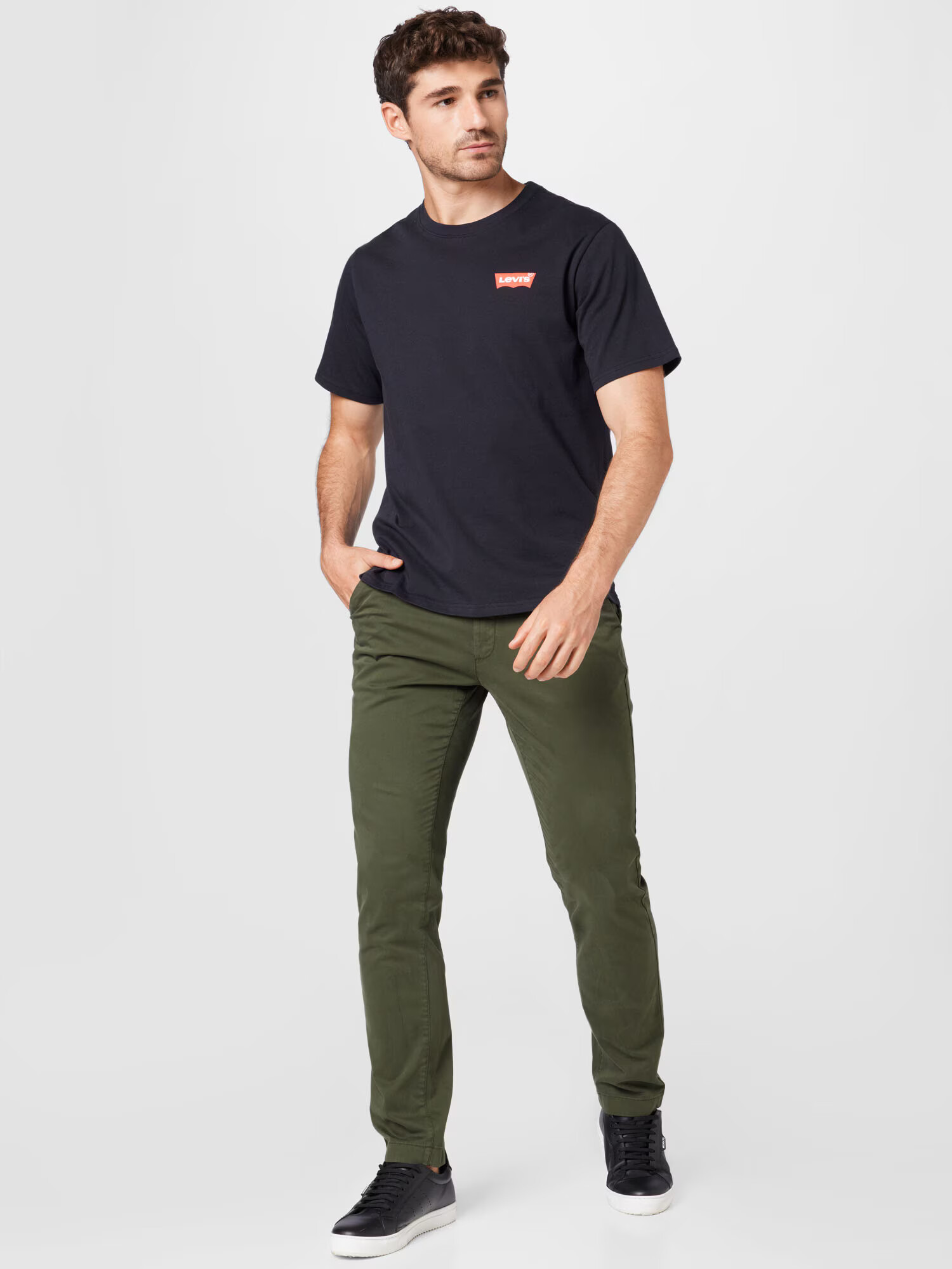 LEVI'S Majica 'SS RELAXED FIT TEE BLACKS' marine / živo rdeča / bela - Pepit.si