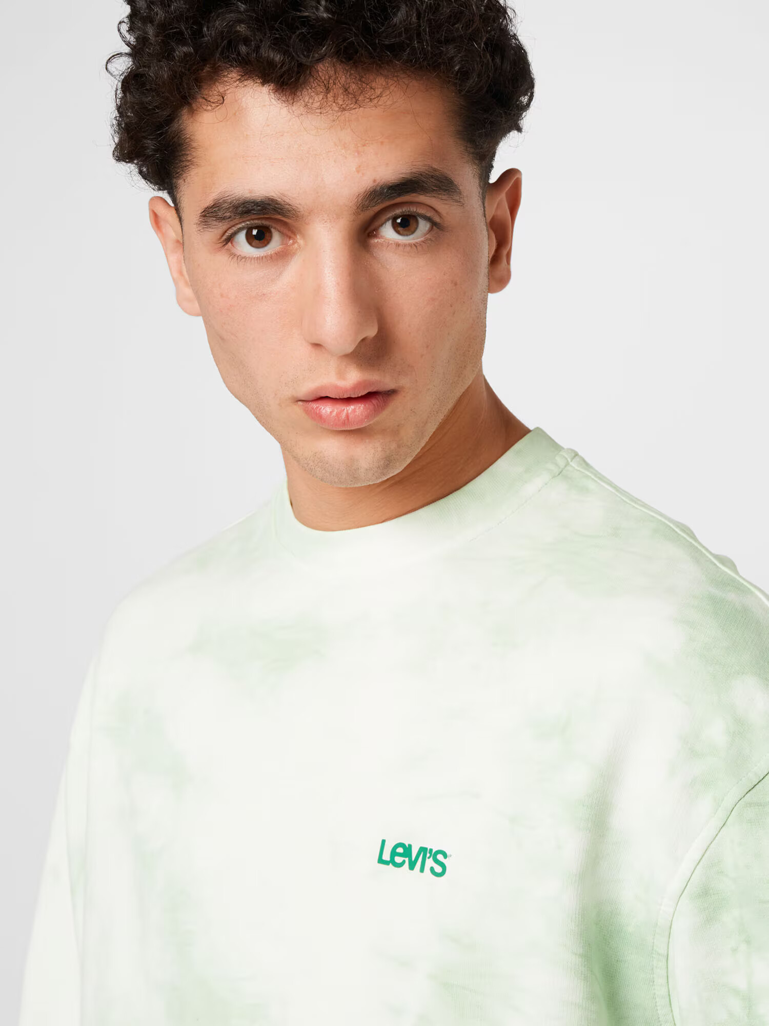 LEVI'S Majica 'LEVIS SWEATS CREW GREENS' meta / bela - Pepit.si