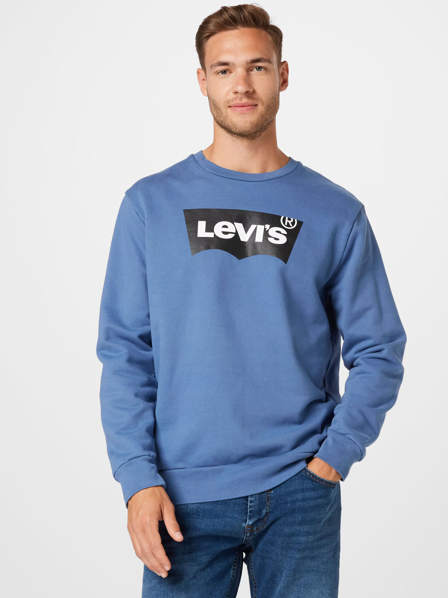 LEVI'S Majica 'STANDARD GRAPHIC CREW BLUES' modra / črna / bela - Pepit.si