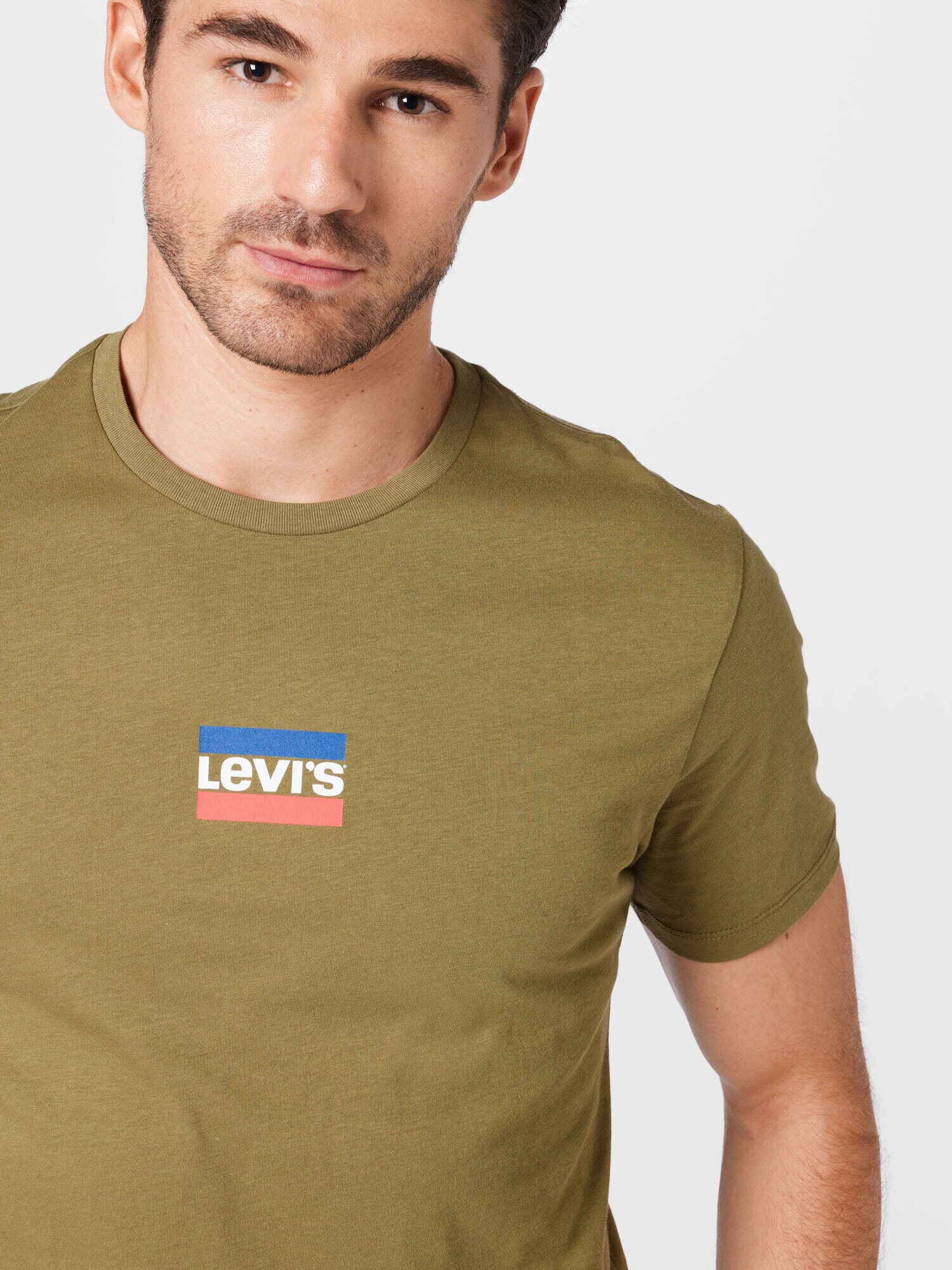 LEVI'S Majica 'GRAPHIC CREWNECK TEE MULTI-COLOR' modra / oliva / roza / bela - Pepit.si