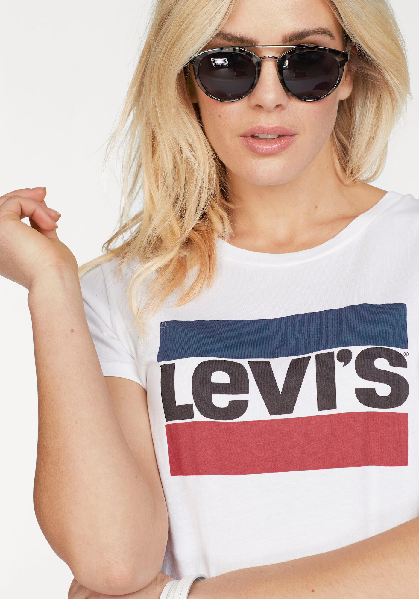 LEVI'S Majica 'THE PERFECT TEE NEUTRALS' modra / rdeča / črna / bela - Pepit.si