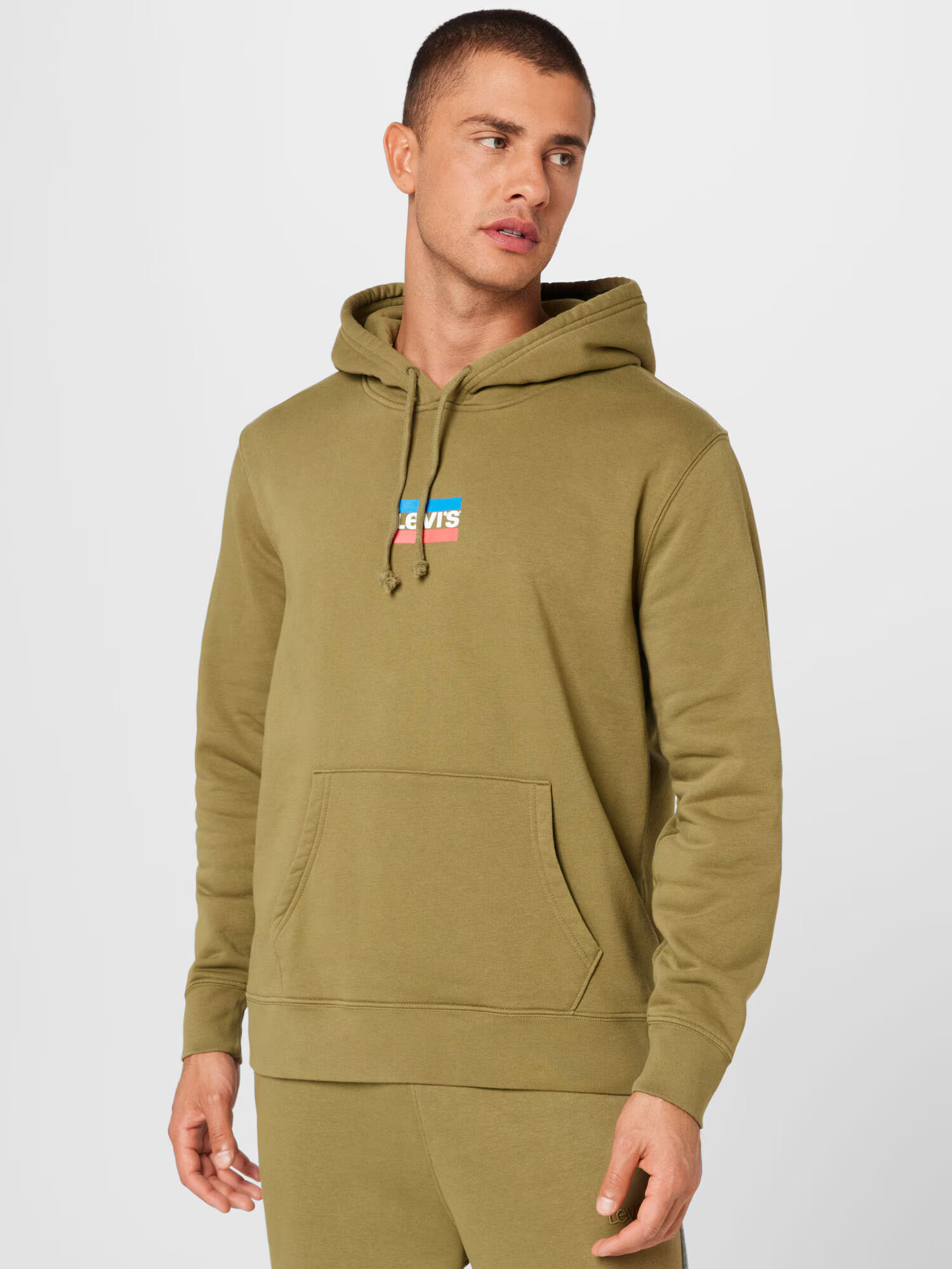 LEVI'S Majica 'STANDARD GRAPHIC HOODIE MULTI-COLOR' oliva - Pepit.si