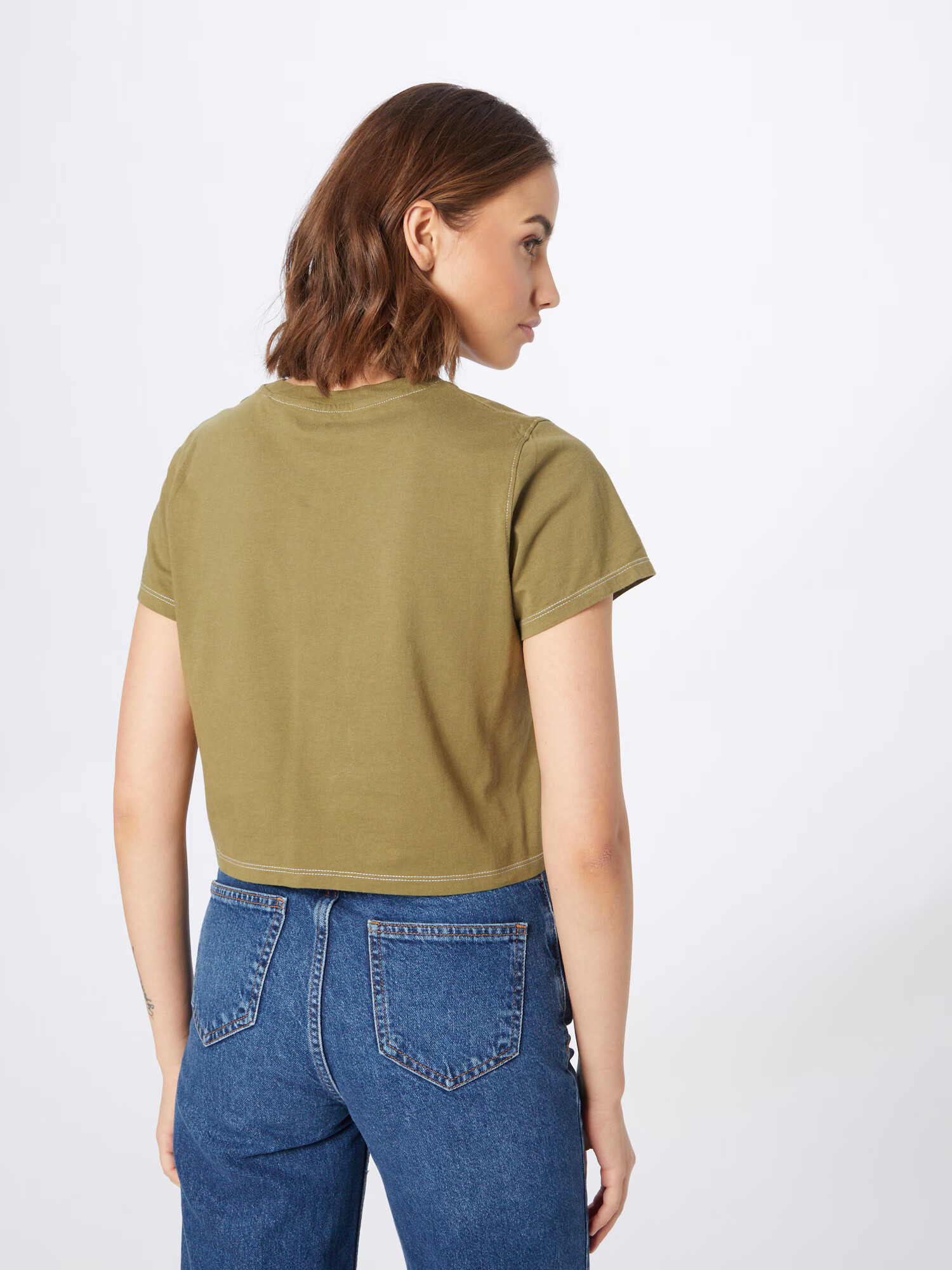 LEVI'S Majica 'GR CROPPED JORDIE TEE GREENS' oliva - Pepit.si