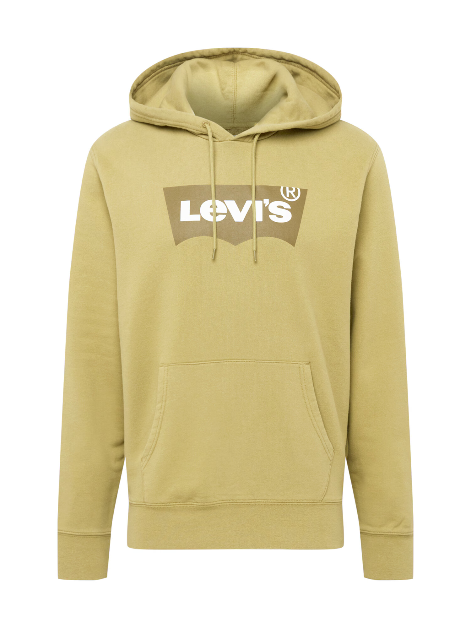 LEVI'S Majica 'STANDARD GRAPHIC HOODIE NEUTRALS' oliva / trst / bela - Pepit.si